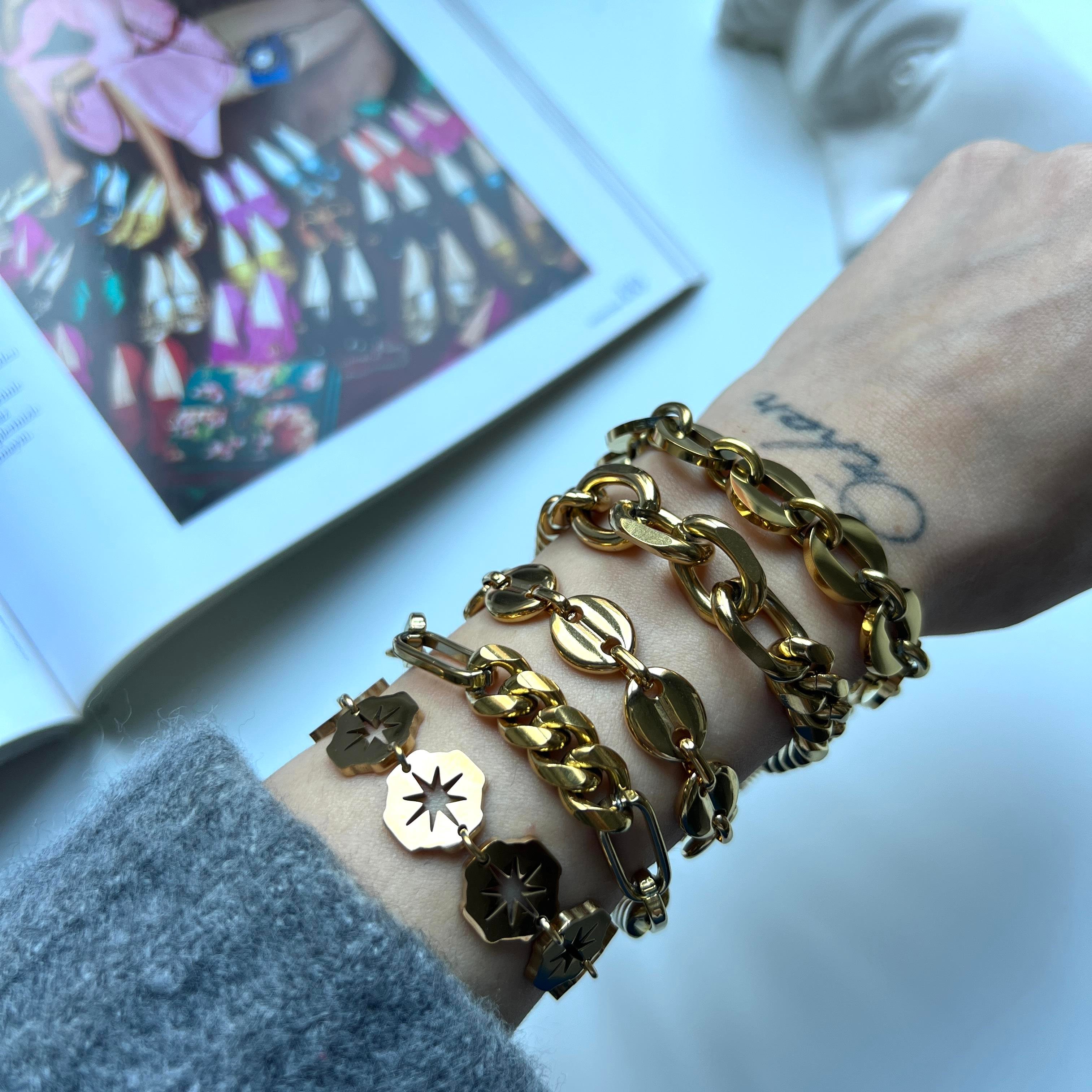 Çelik Plaka Yuvarlak Bileklik