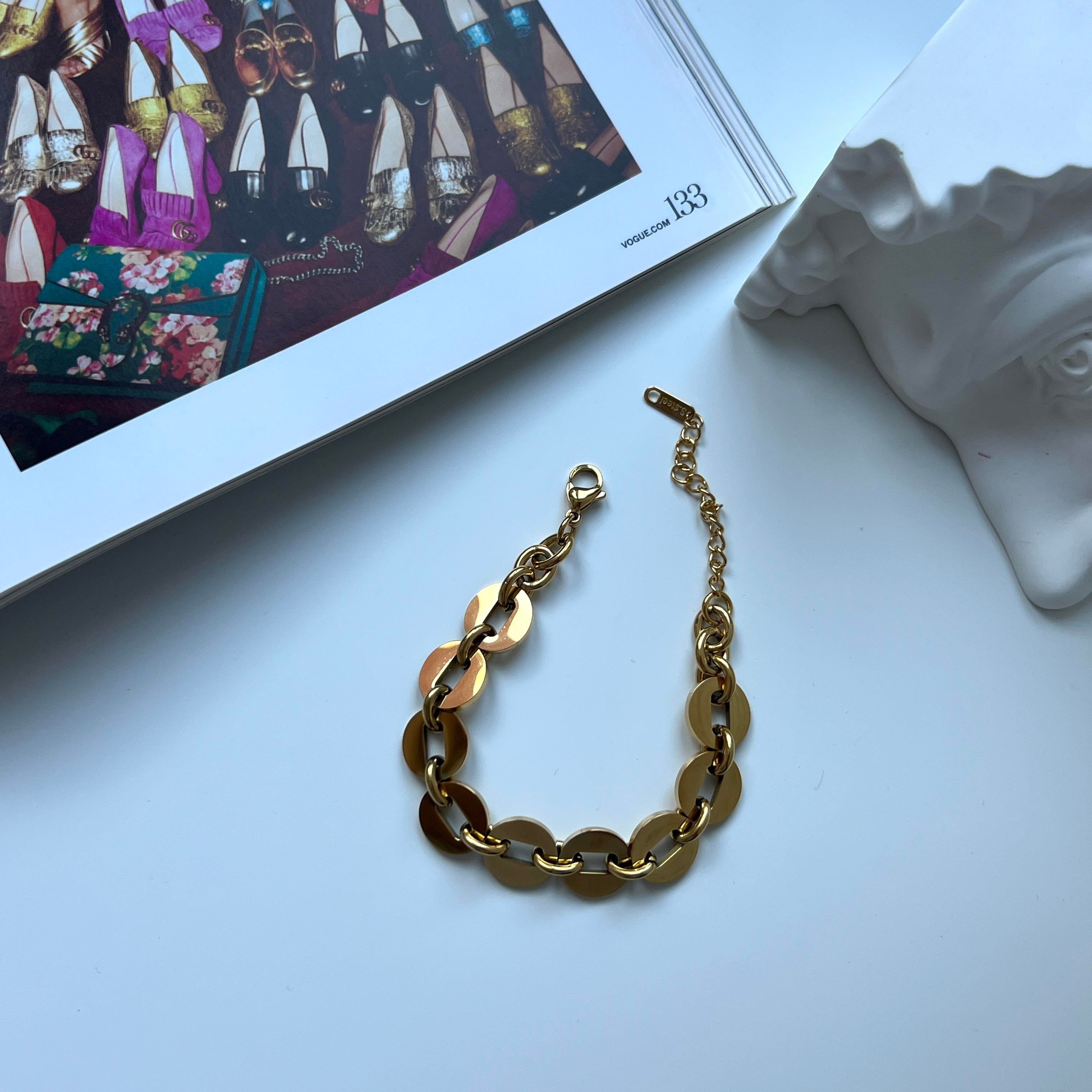 Çelik Plaka Yuvarlak Bileklik