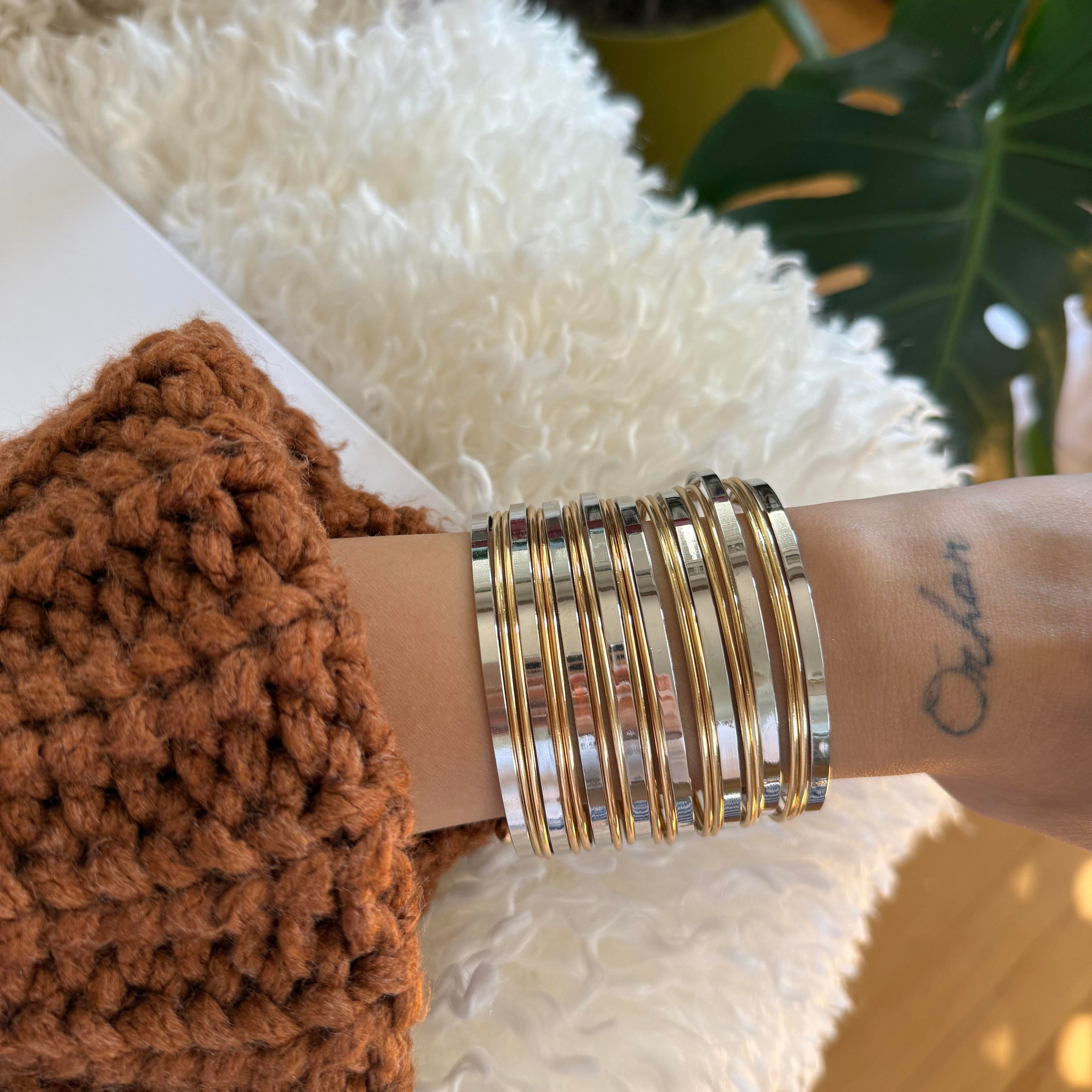 Çoklu Mix Kalın Bileklik