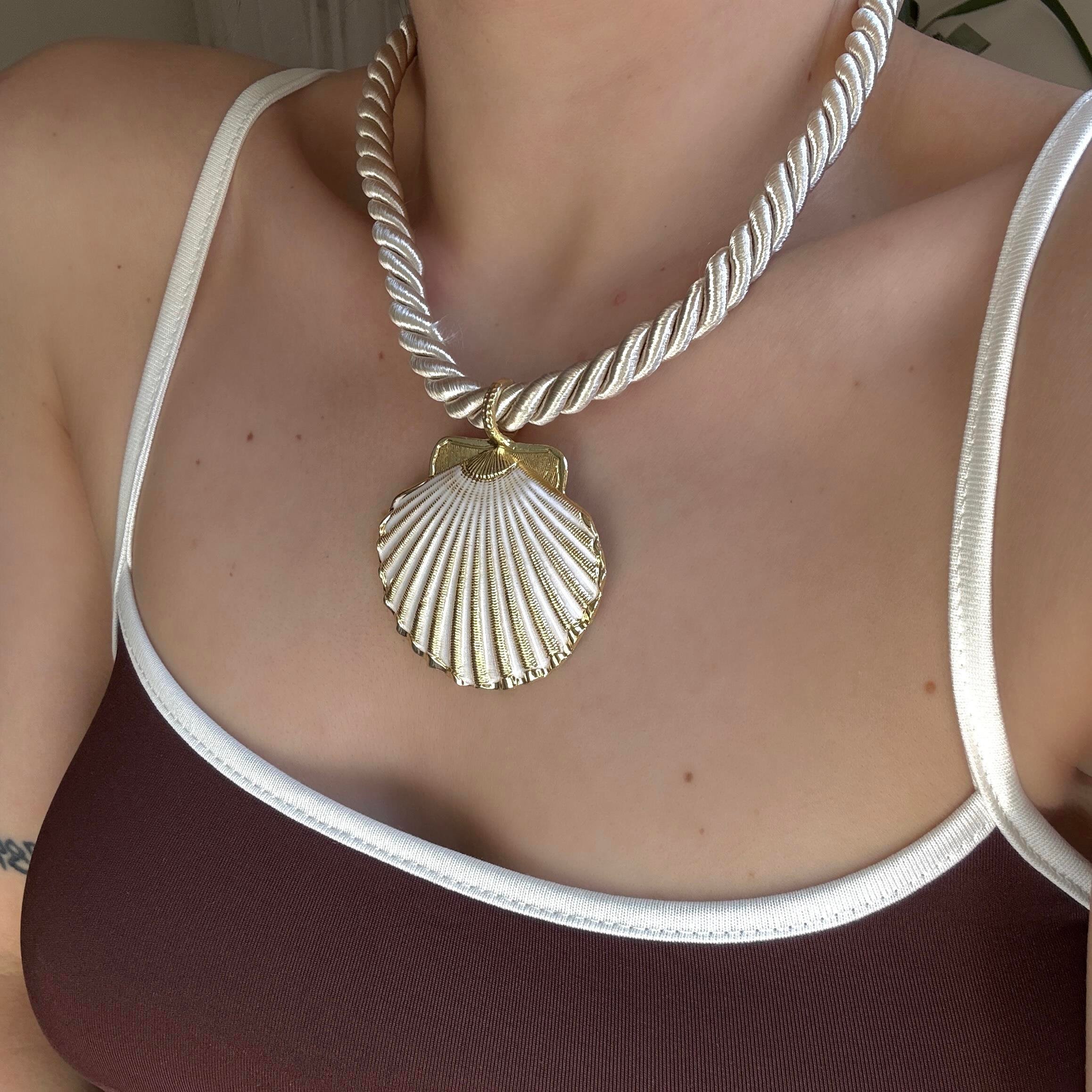 Deniz Kabuğu Kolye&Küpe Set