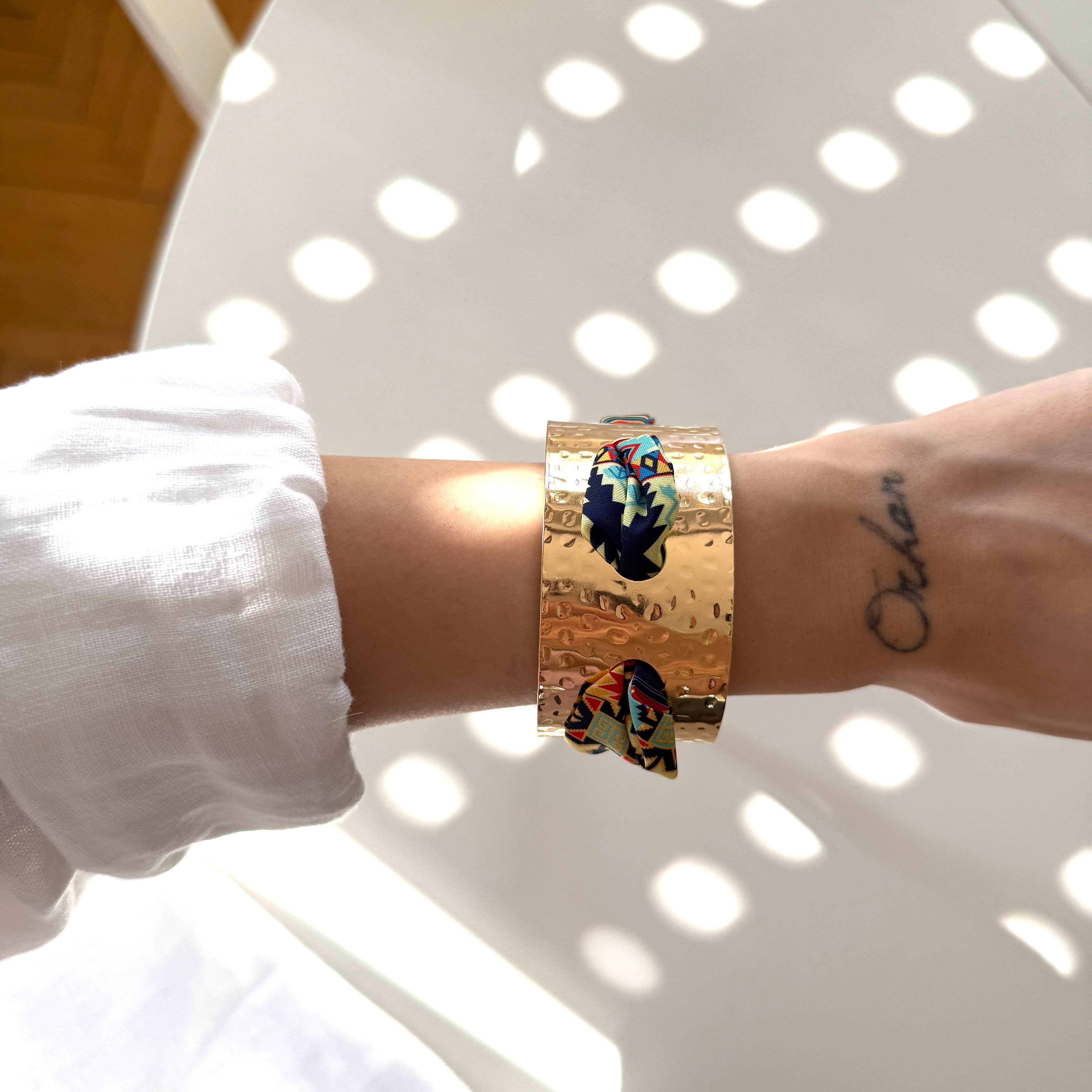 Etnik Kalın Fular Bilezik