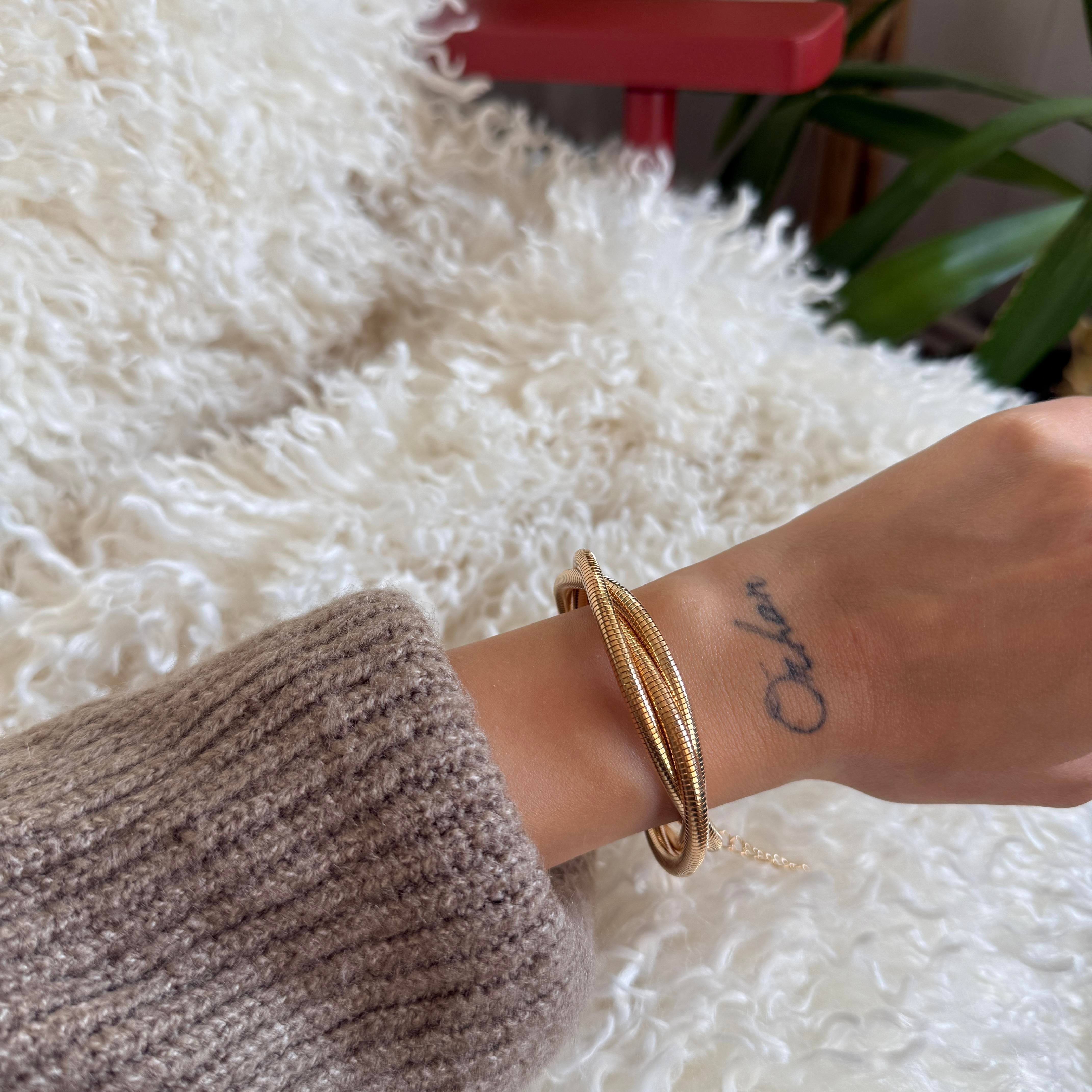 Gold 3lü Burgu Bileklik