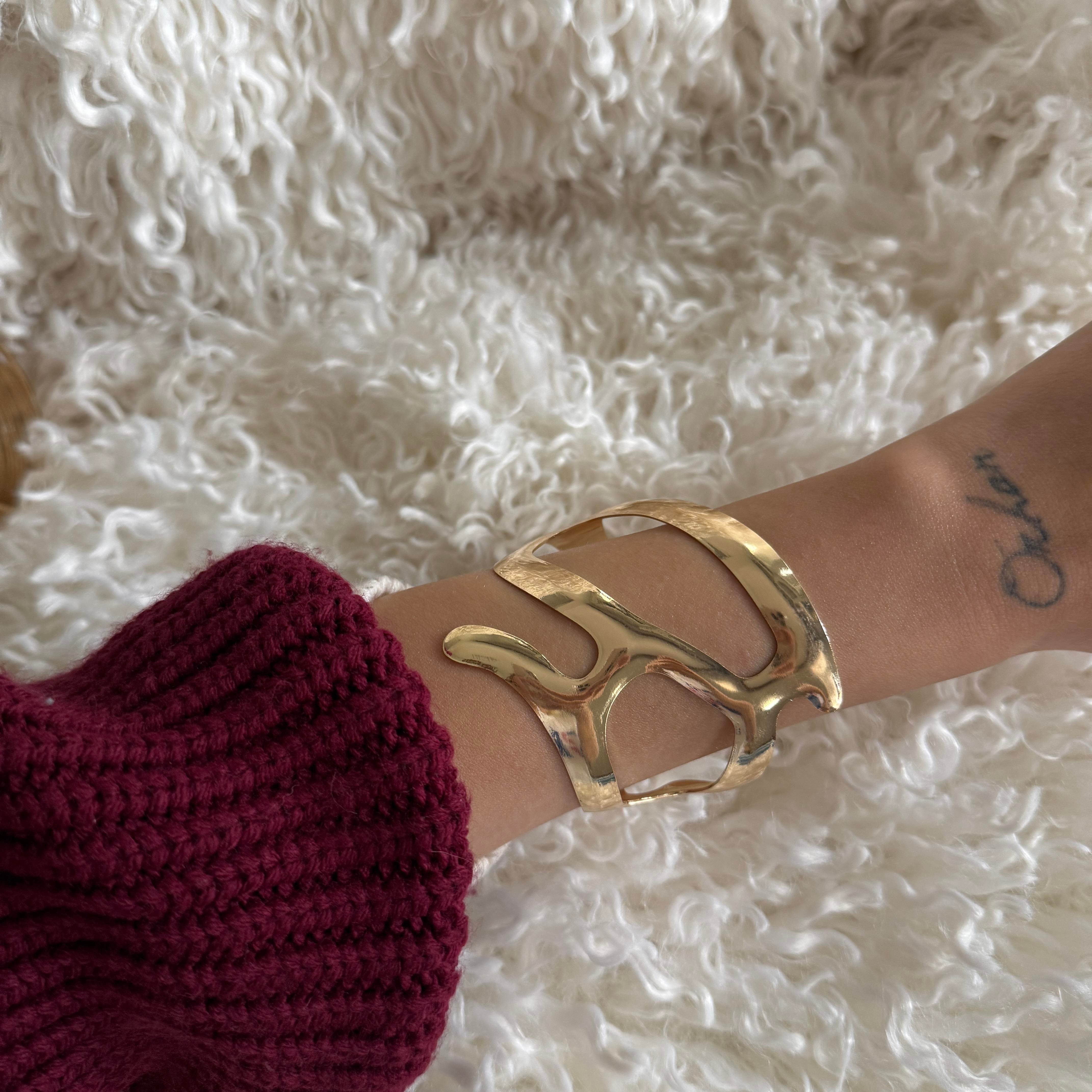 Gold Boşluklu Bileklik