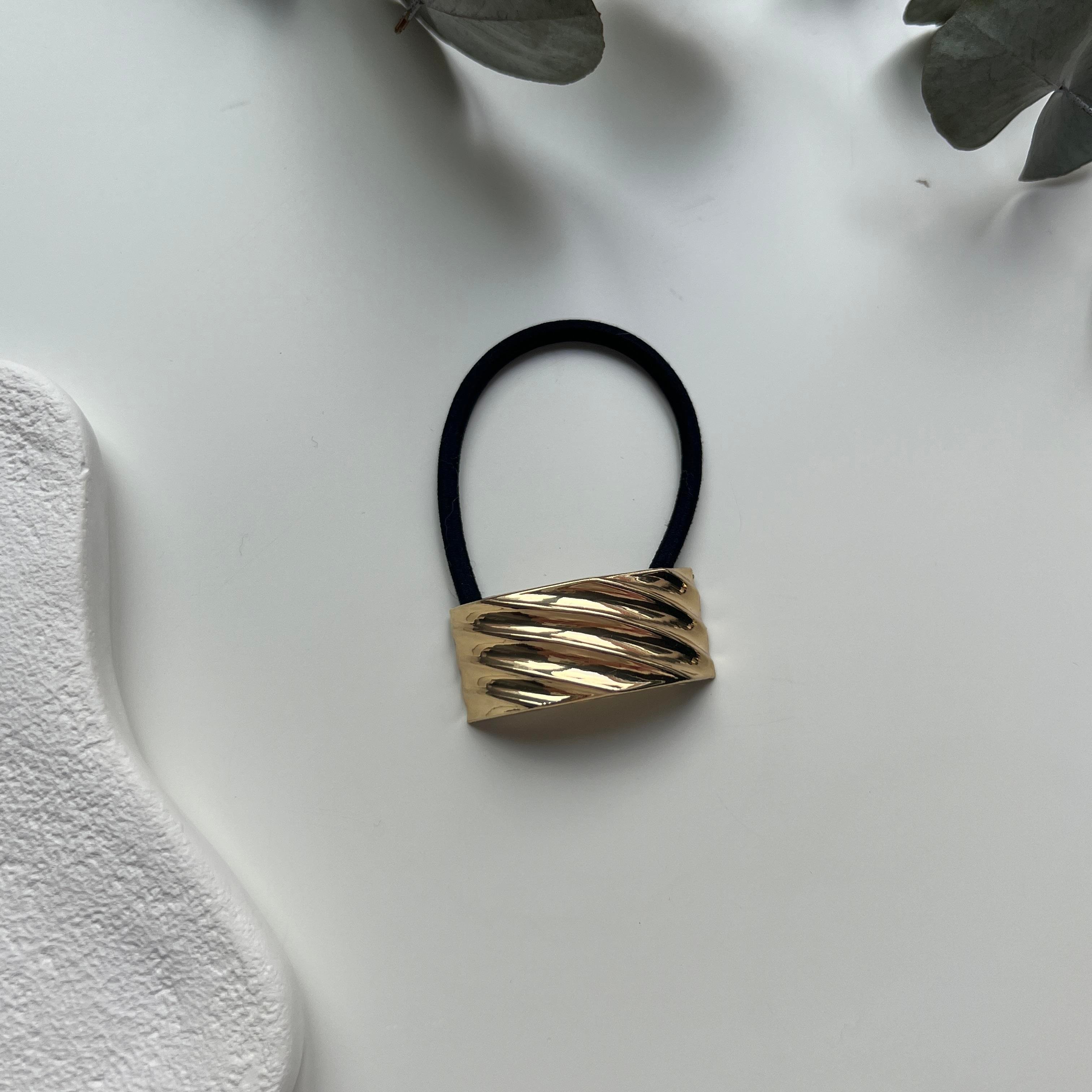 Gold Dalgalı Lastik Toka