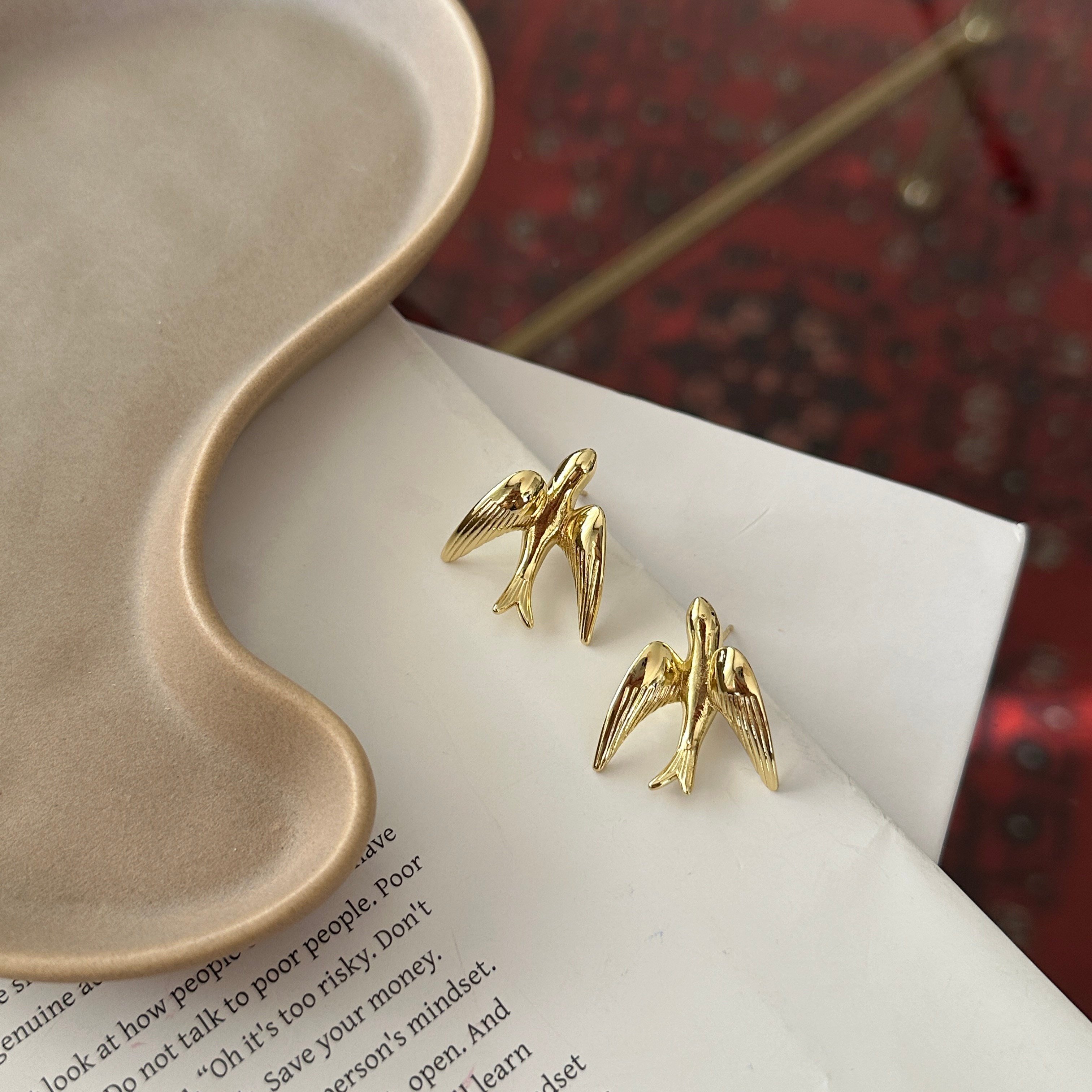 Gold Kırlangıç Küpe