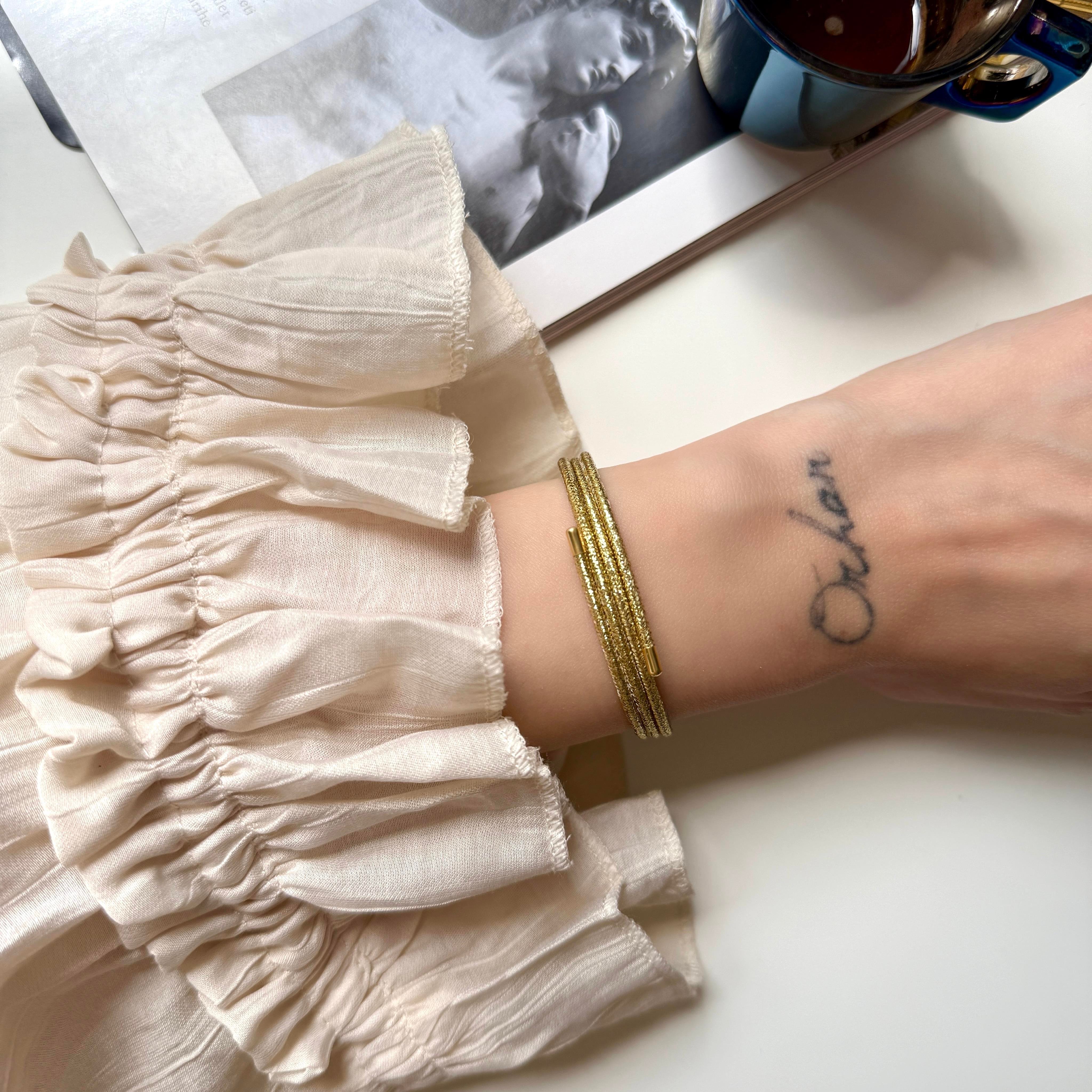 Gold Mıknatıslı Bileklik&Halhal