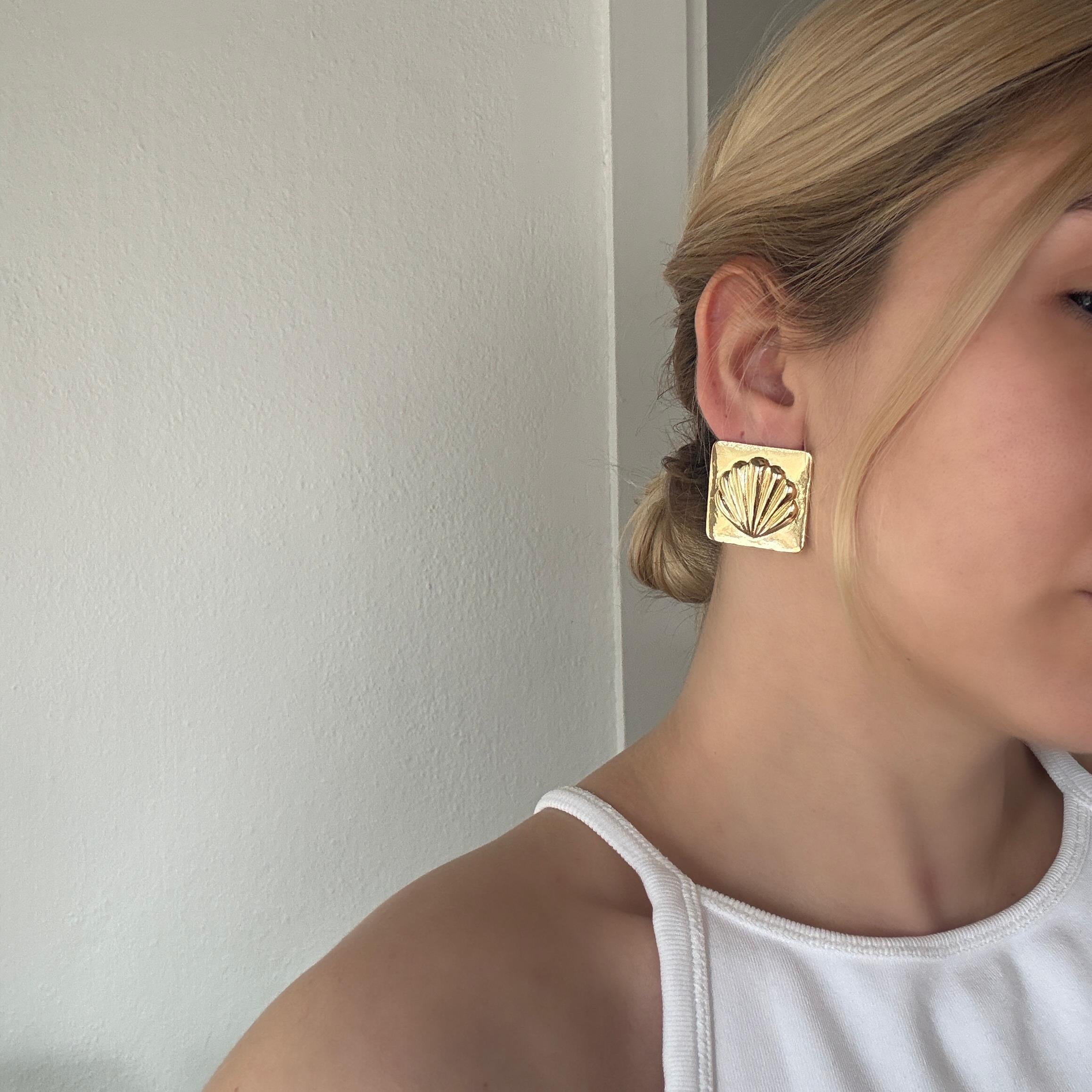 Gold Shell Küpe