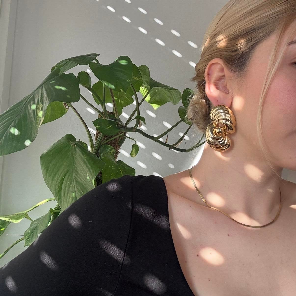 Gold Spiral Küpe