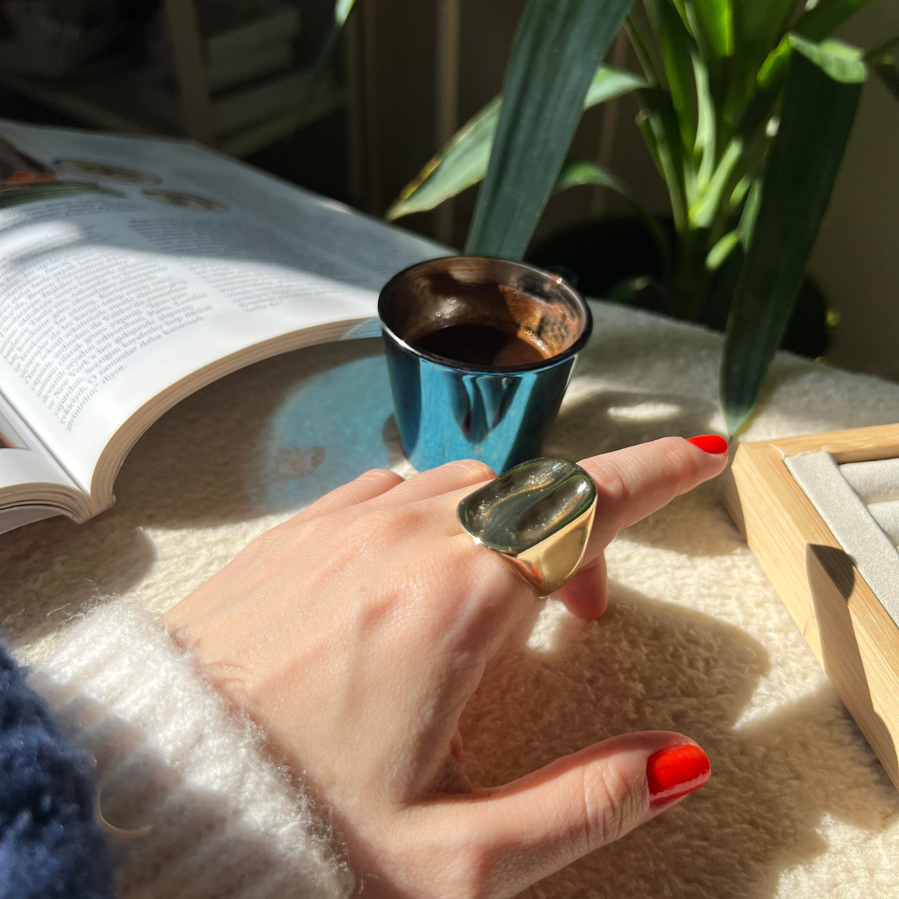 Gold Tasarım Plaka Yüzük