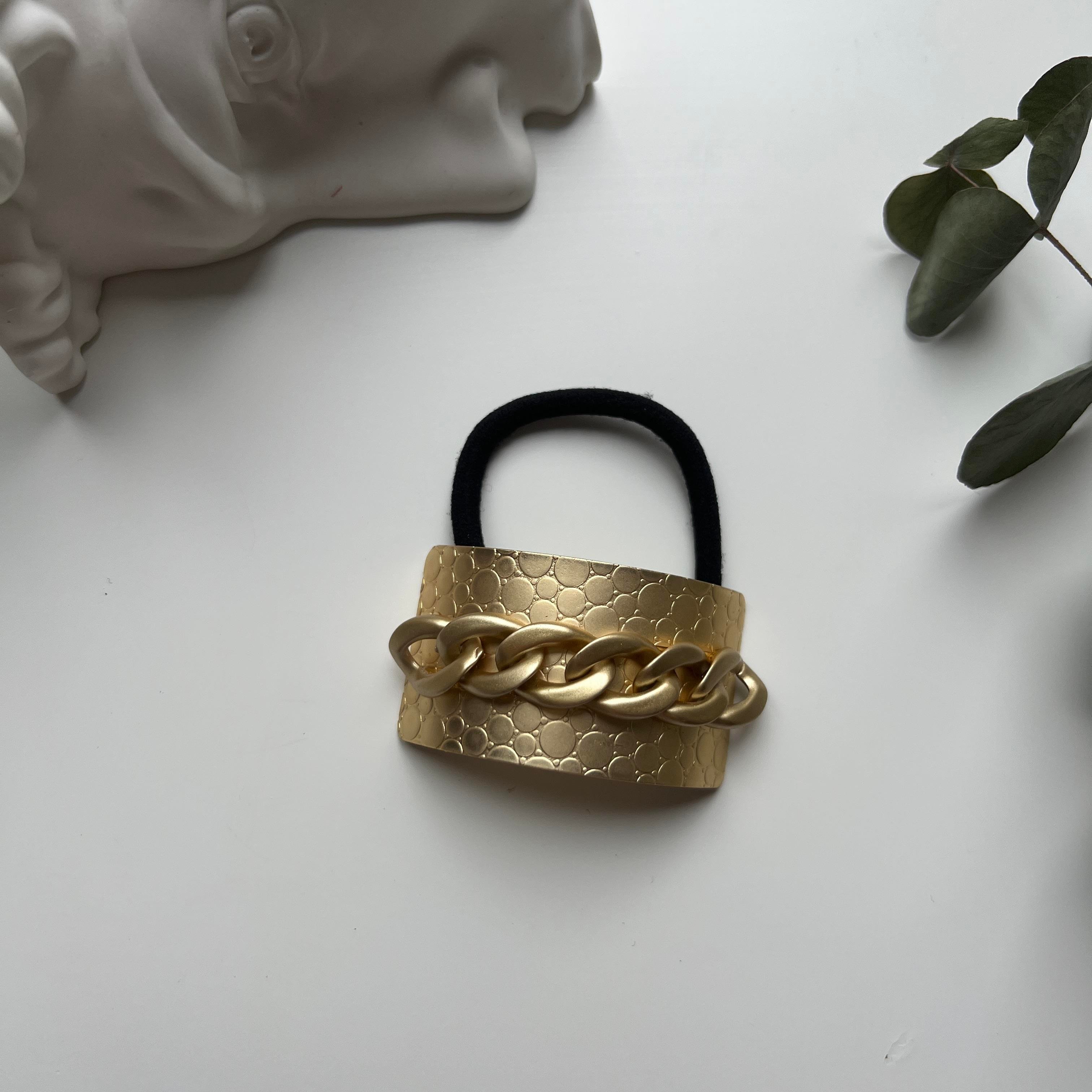 Gold Zincir Detay Lastik Toka