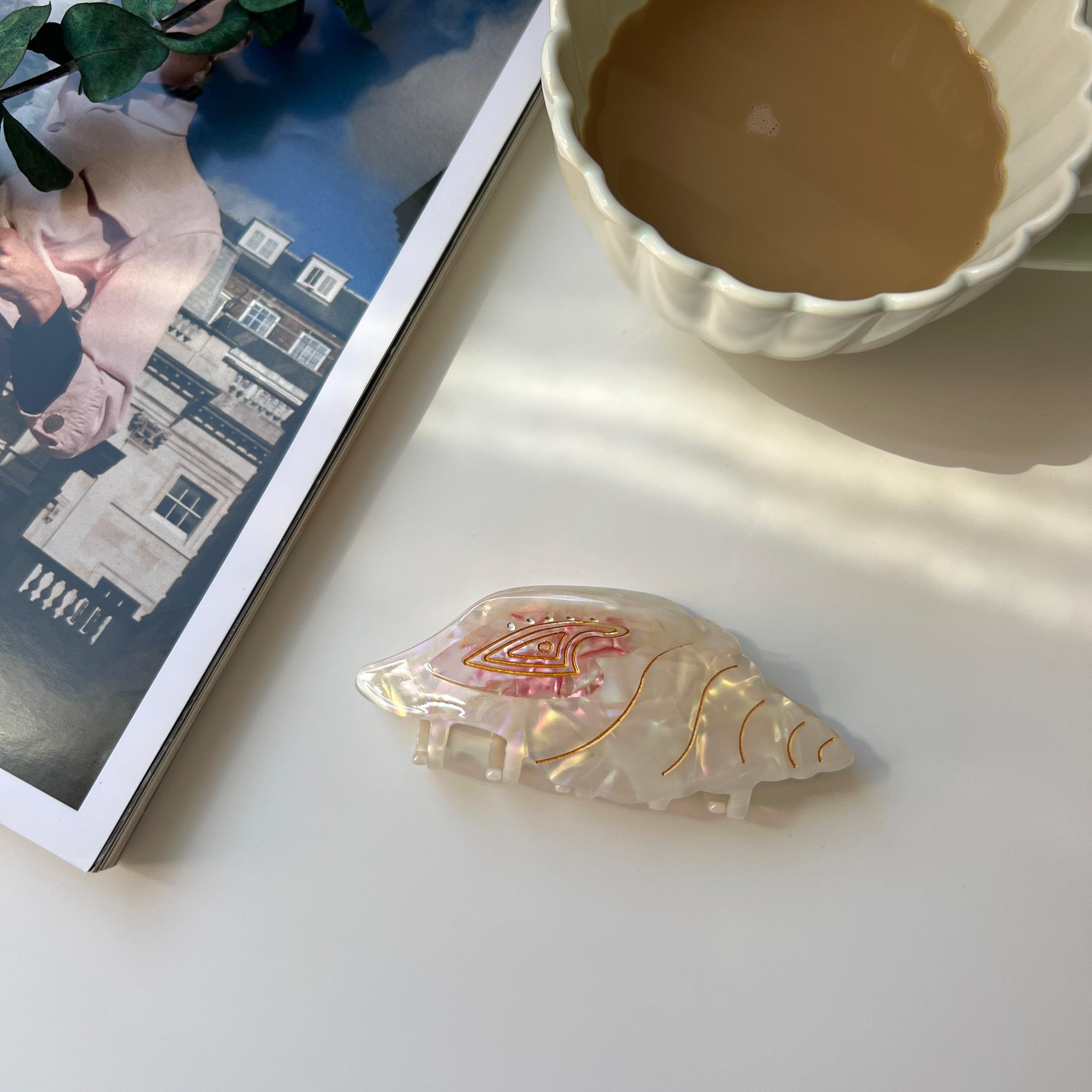 Kemik Beyaz İstiridye Mandal Toka