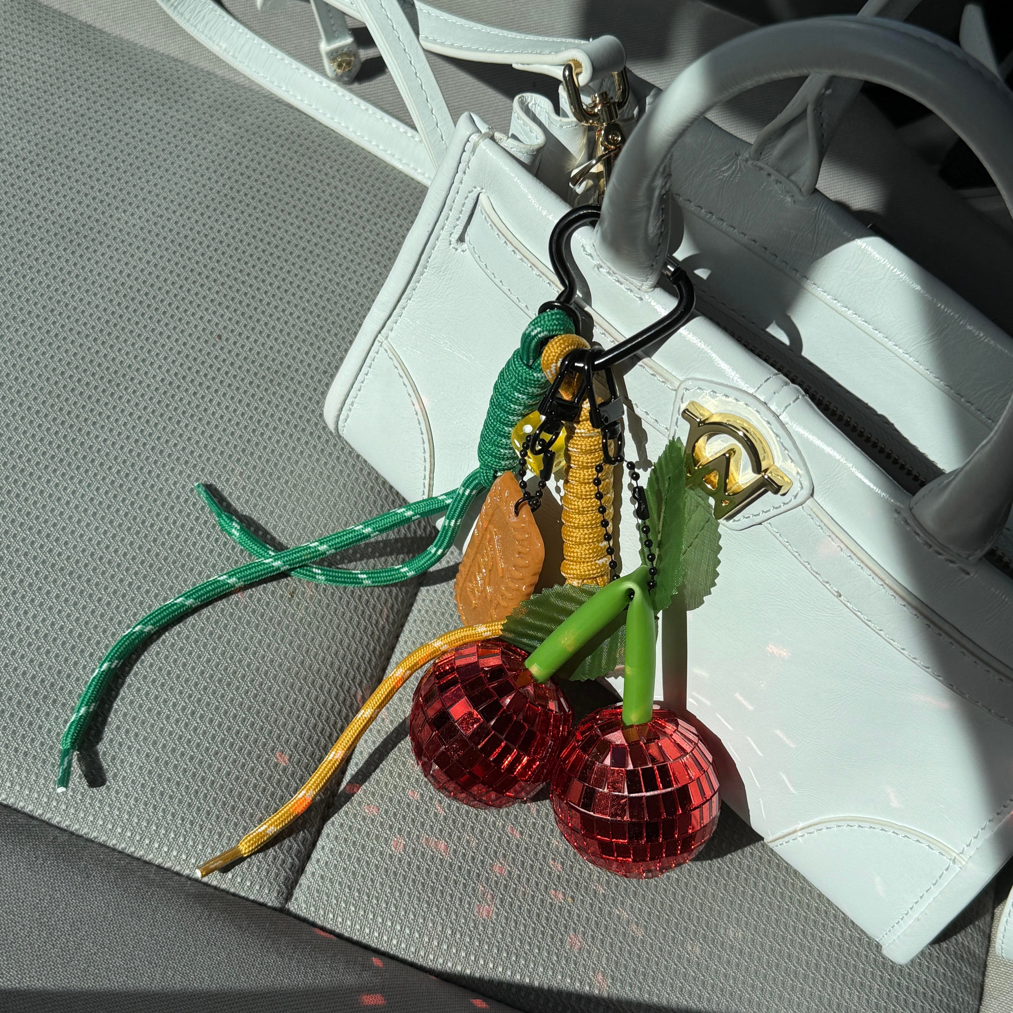 Kırmızı Lotus&Kiraz Çanta Aksesuarı&Anahtarlık