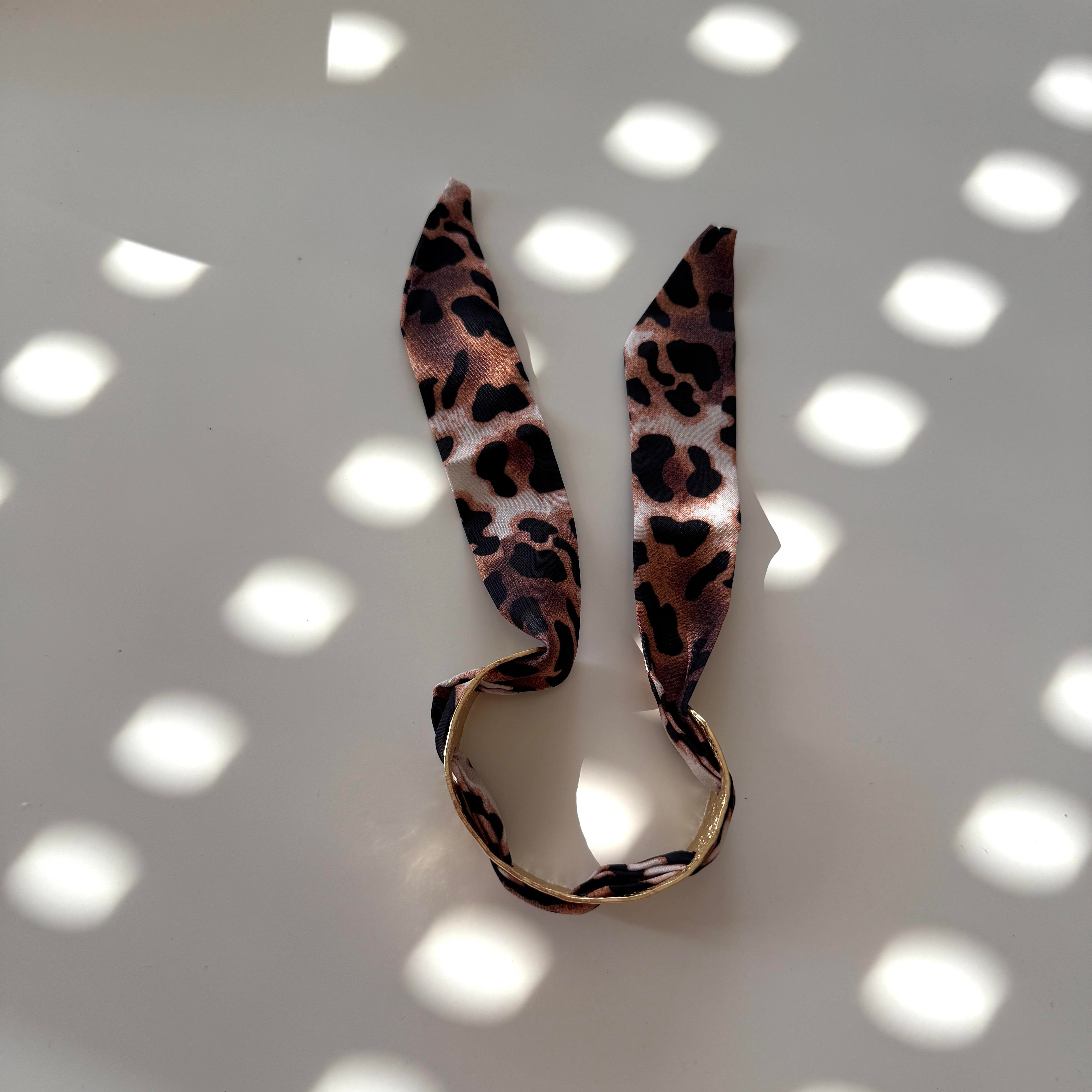 Leopar Kalın Fular Bilezik