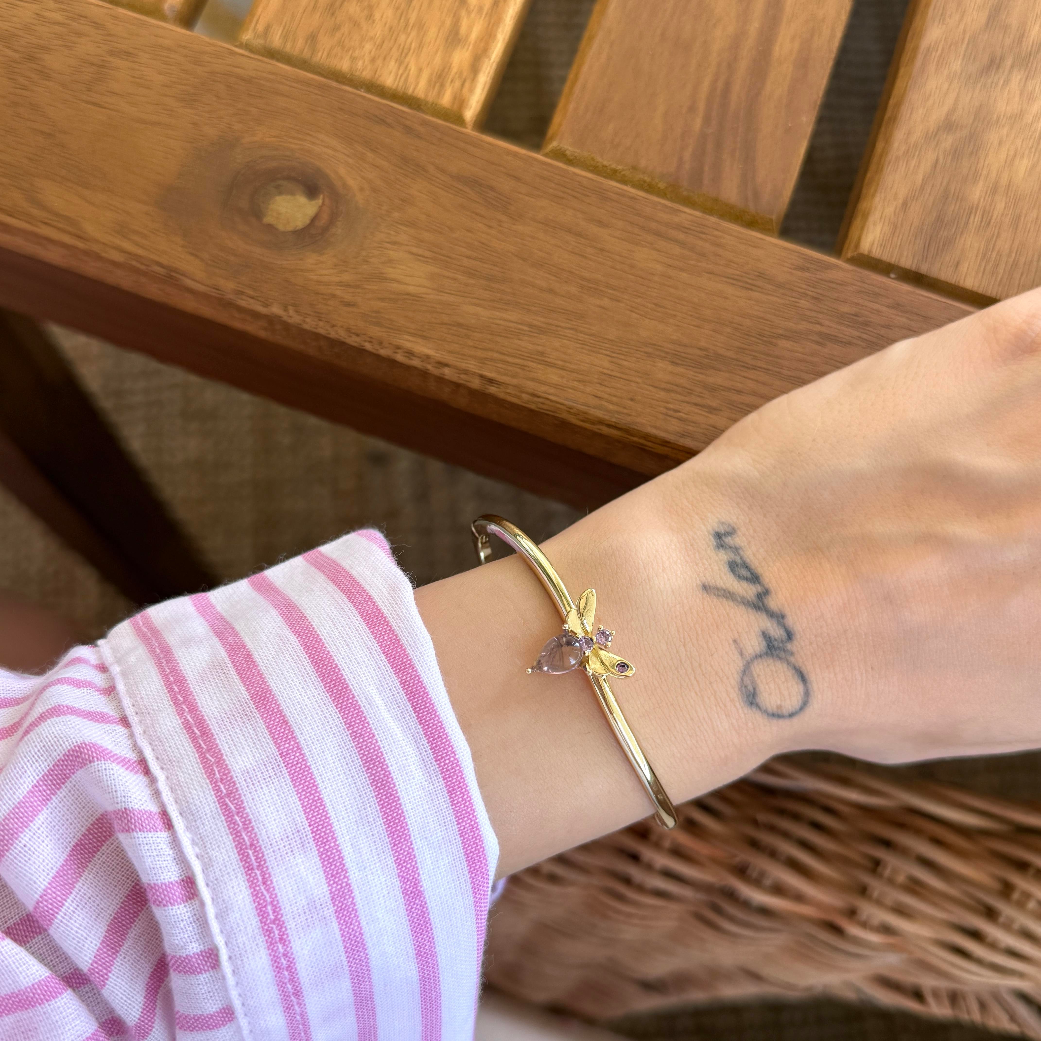 Lila Taşlı Arı Kelepçe