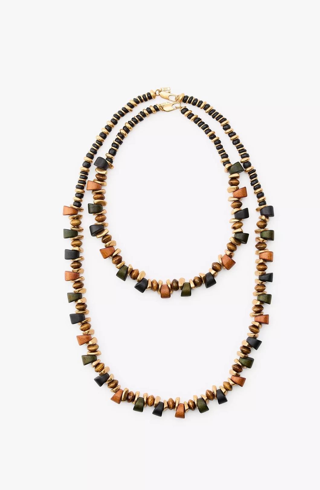 Marka 2li Ahşap Kolye