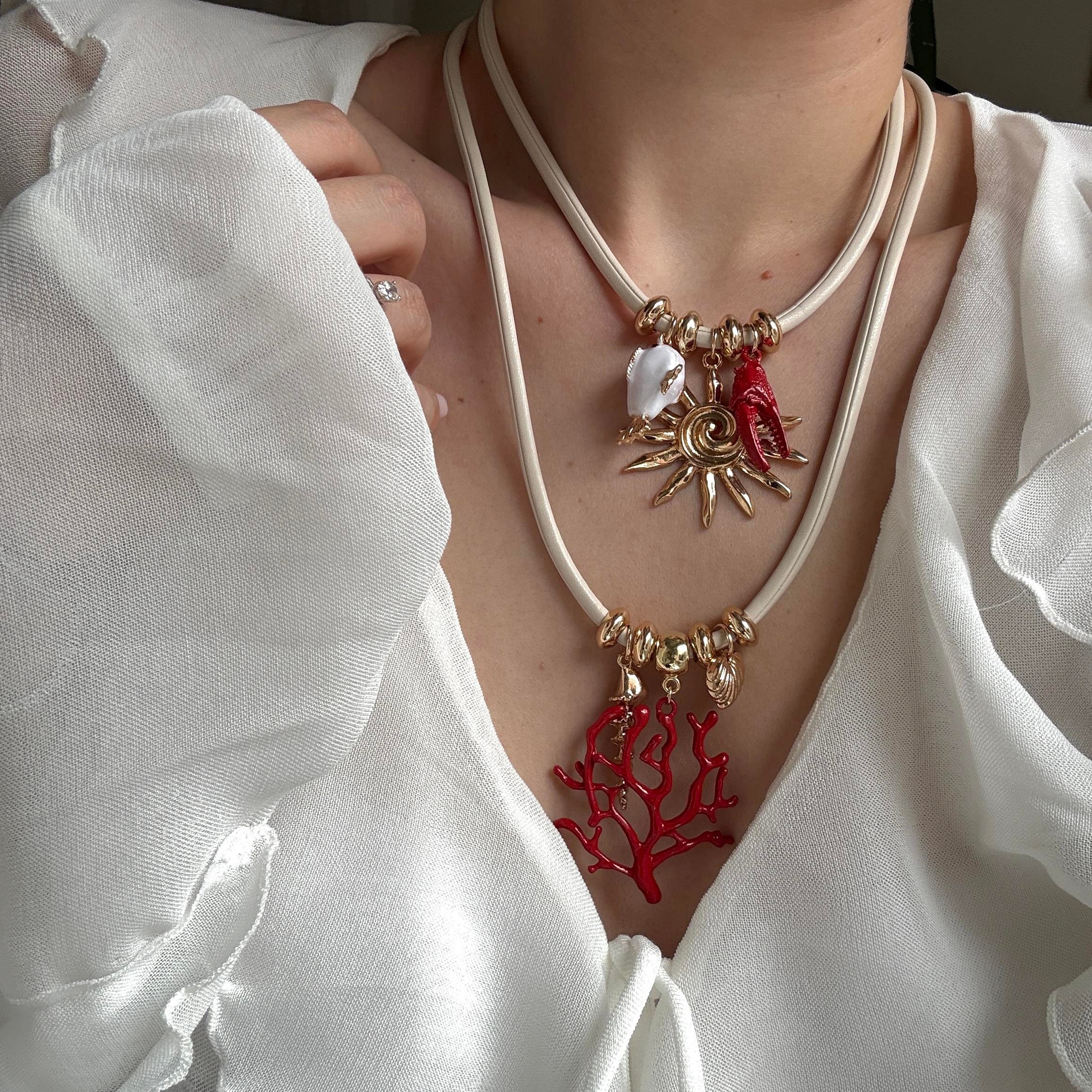 Marka 2li Deniz Charmlı Kolye