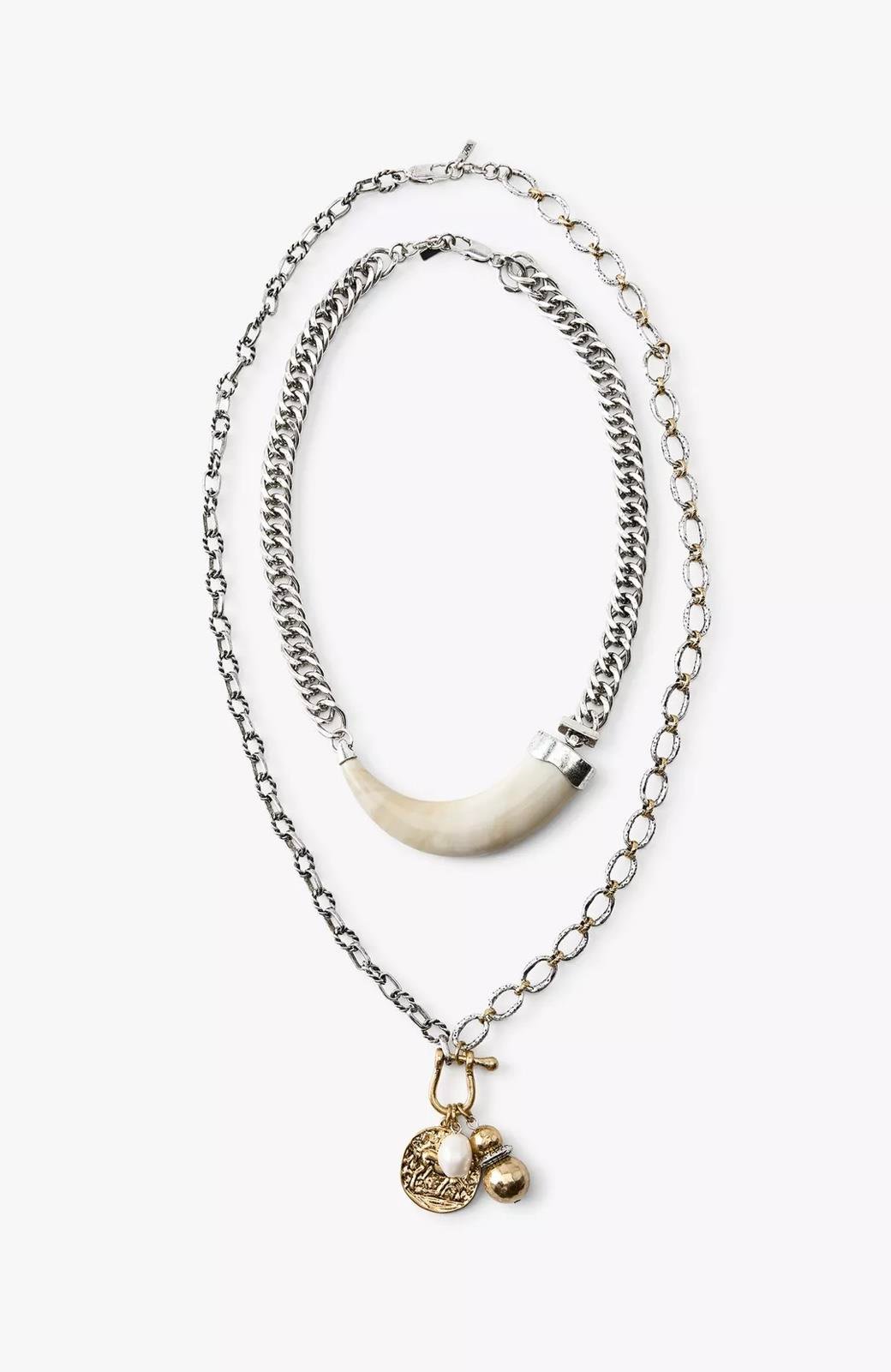 Marka 2li Fildişi Kolye