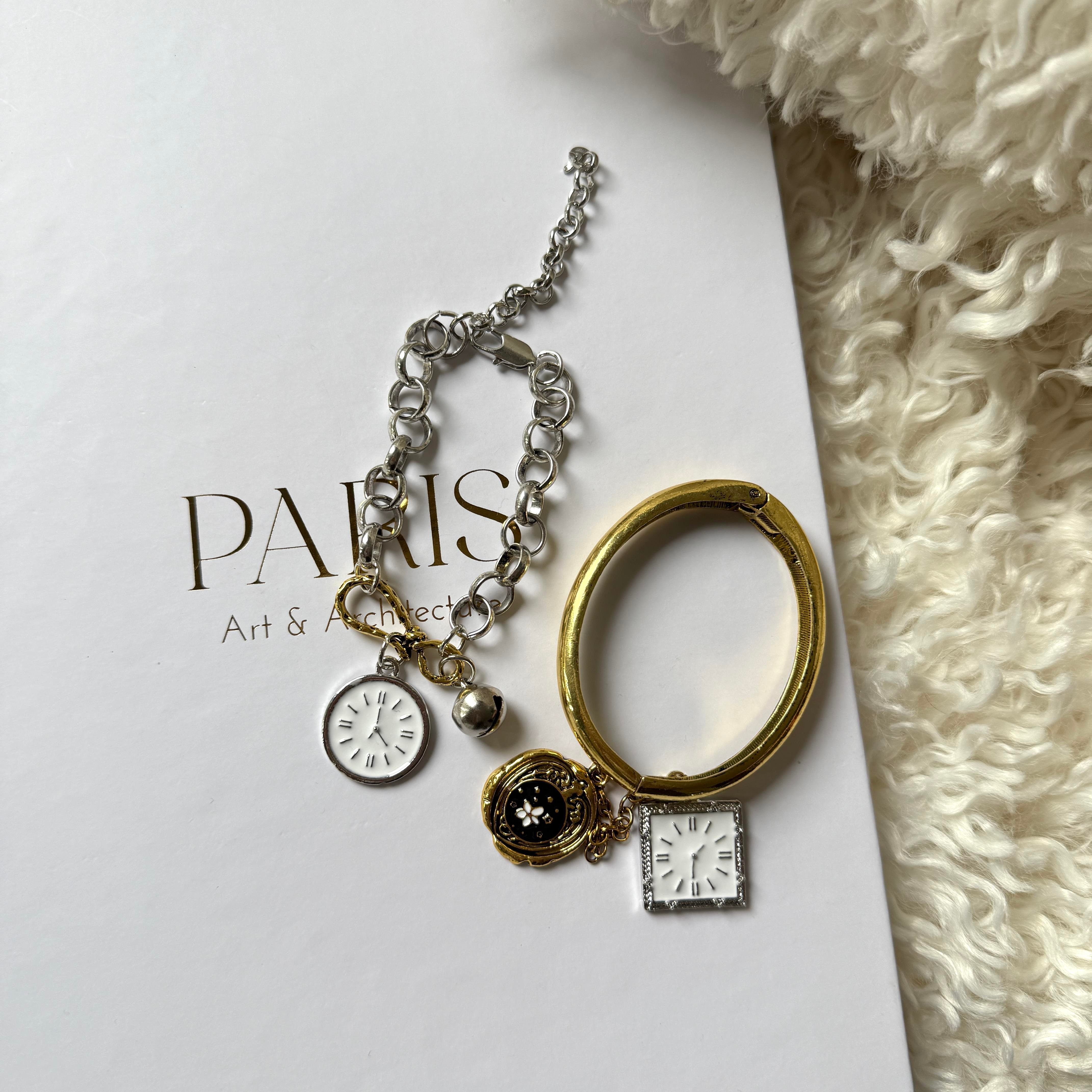 Marka 2li Saat Charm Bileklik