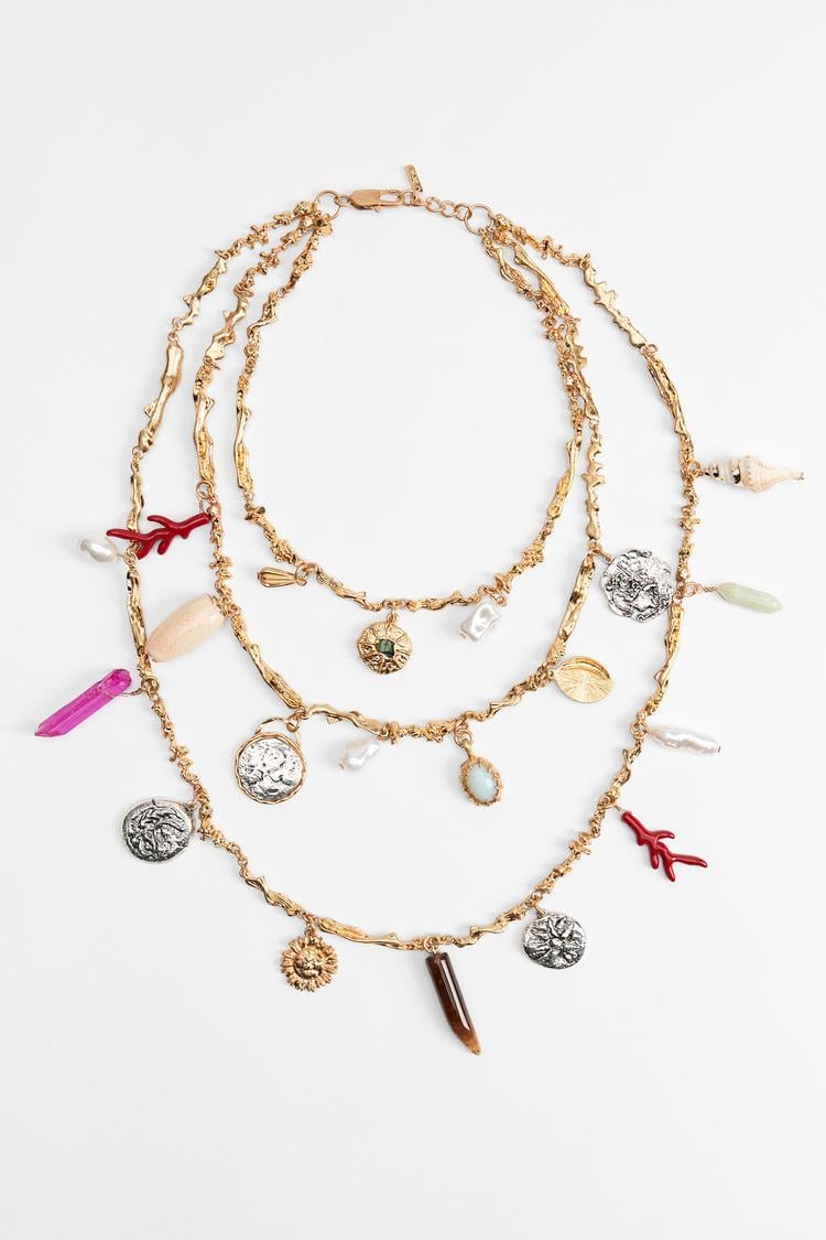 Marka Çoklu Charm Kolye