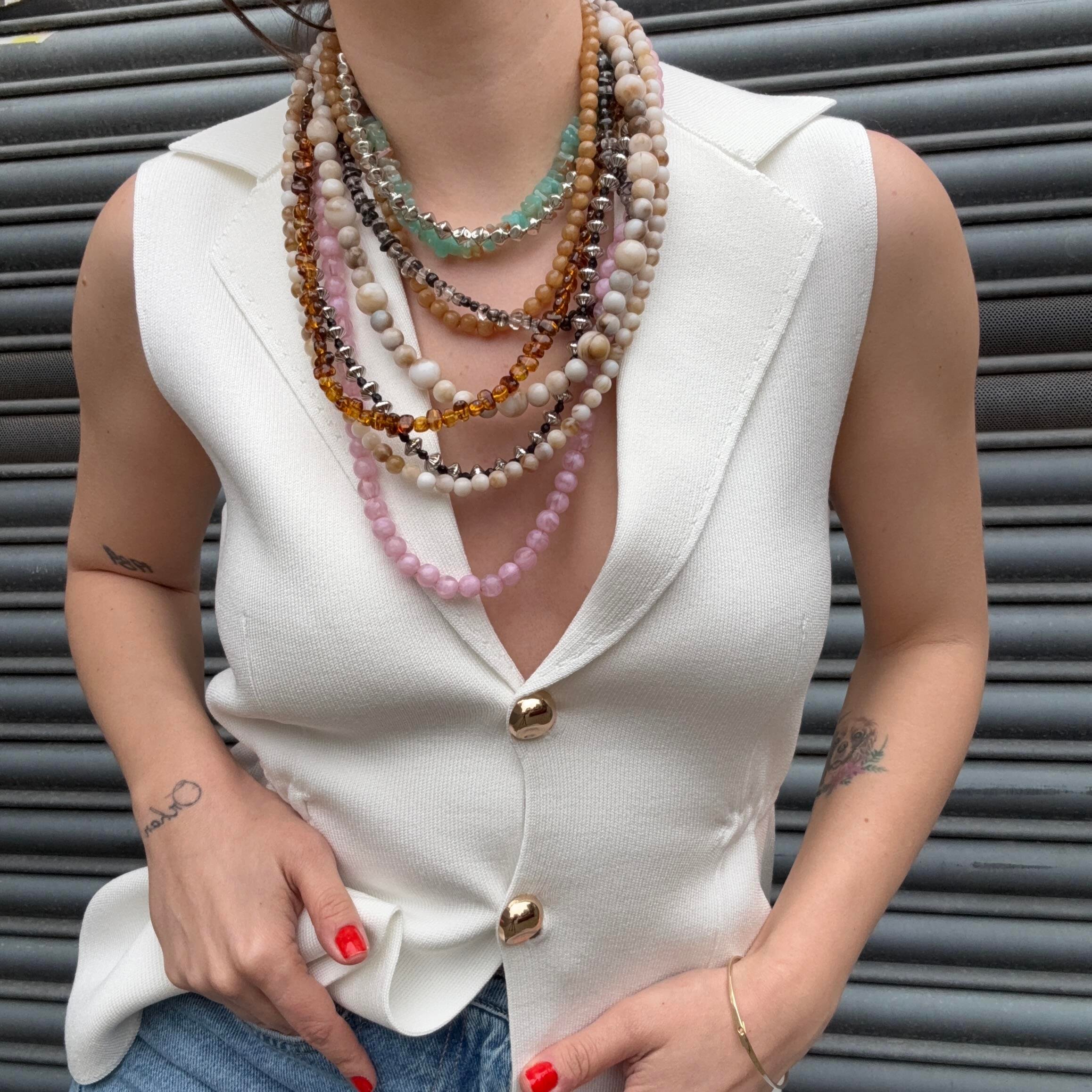 Marka Çoklu Renkli Boncuk Kolye