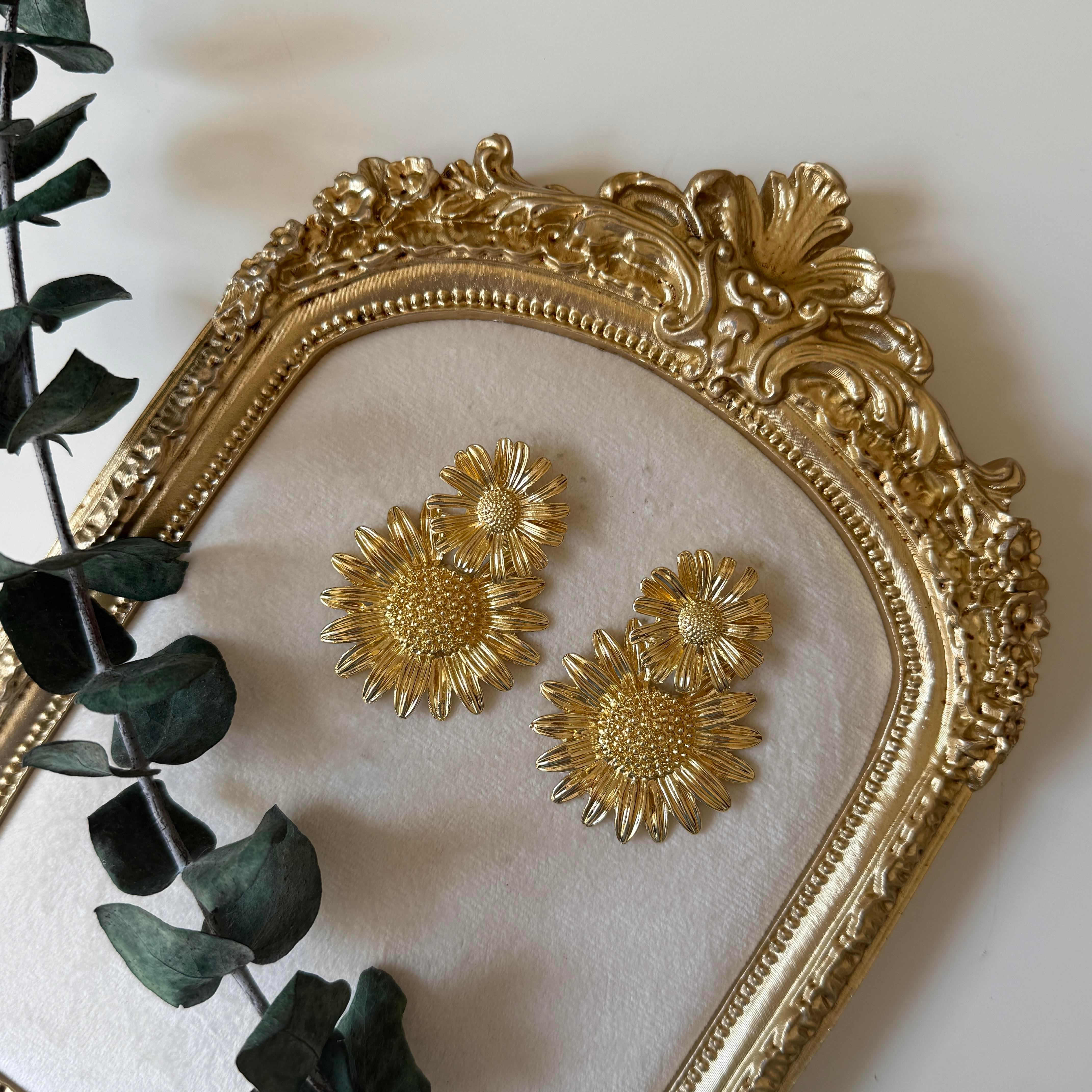 Marka Gold Ayçiçeği Küpe