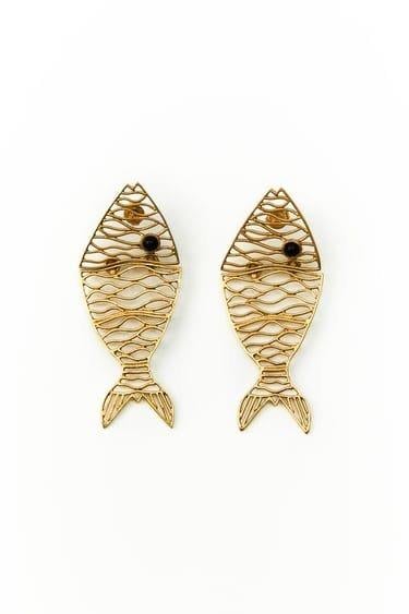 Marka Gold Balık Küpe
