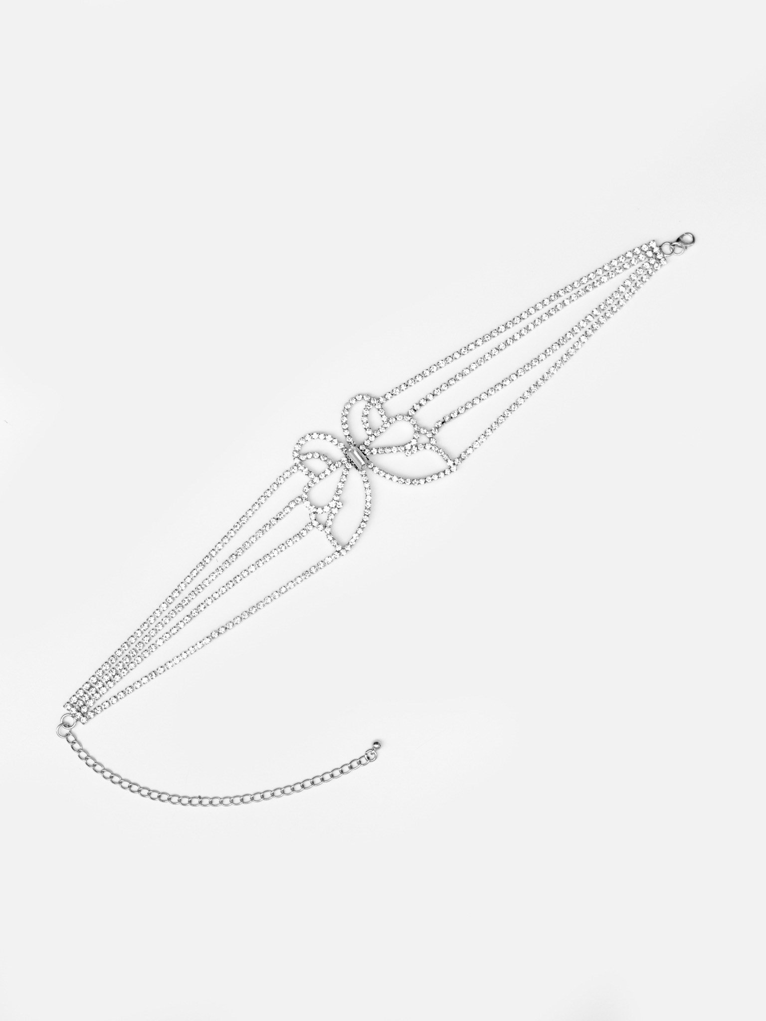 Marka Kristal Kelebek Choker Kolye