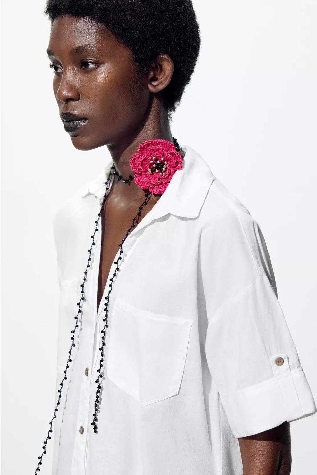 Marka Örgü Çiçek Kolye