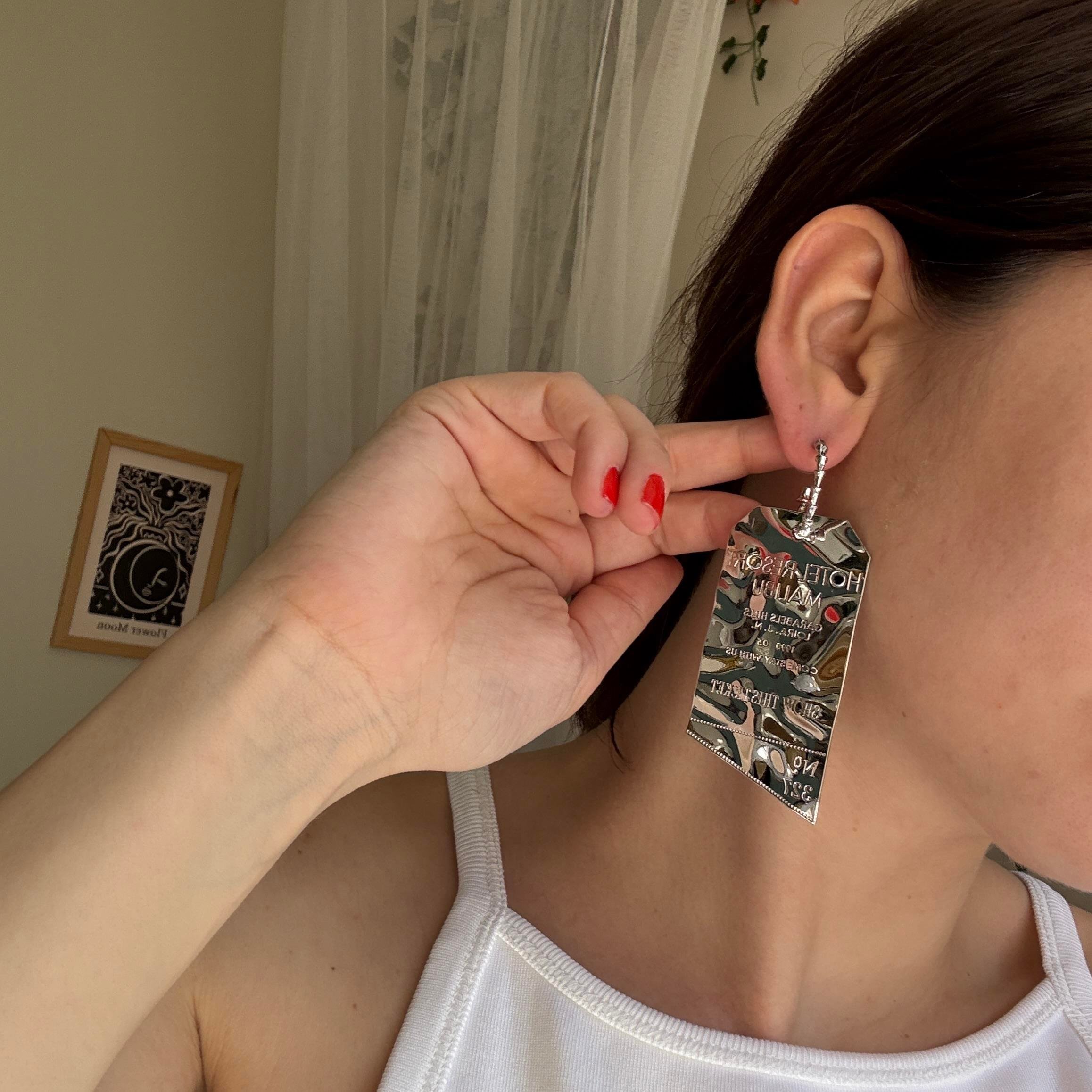 Marka Silver Plaka Küpe