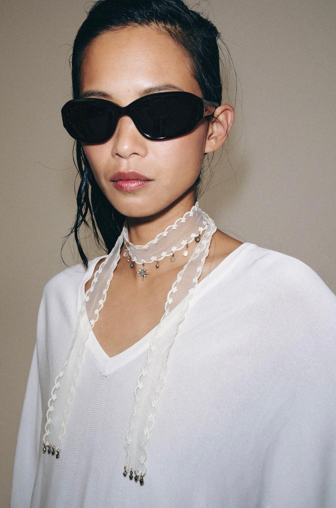 Marka Tül Choker Kolye