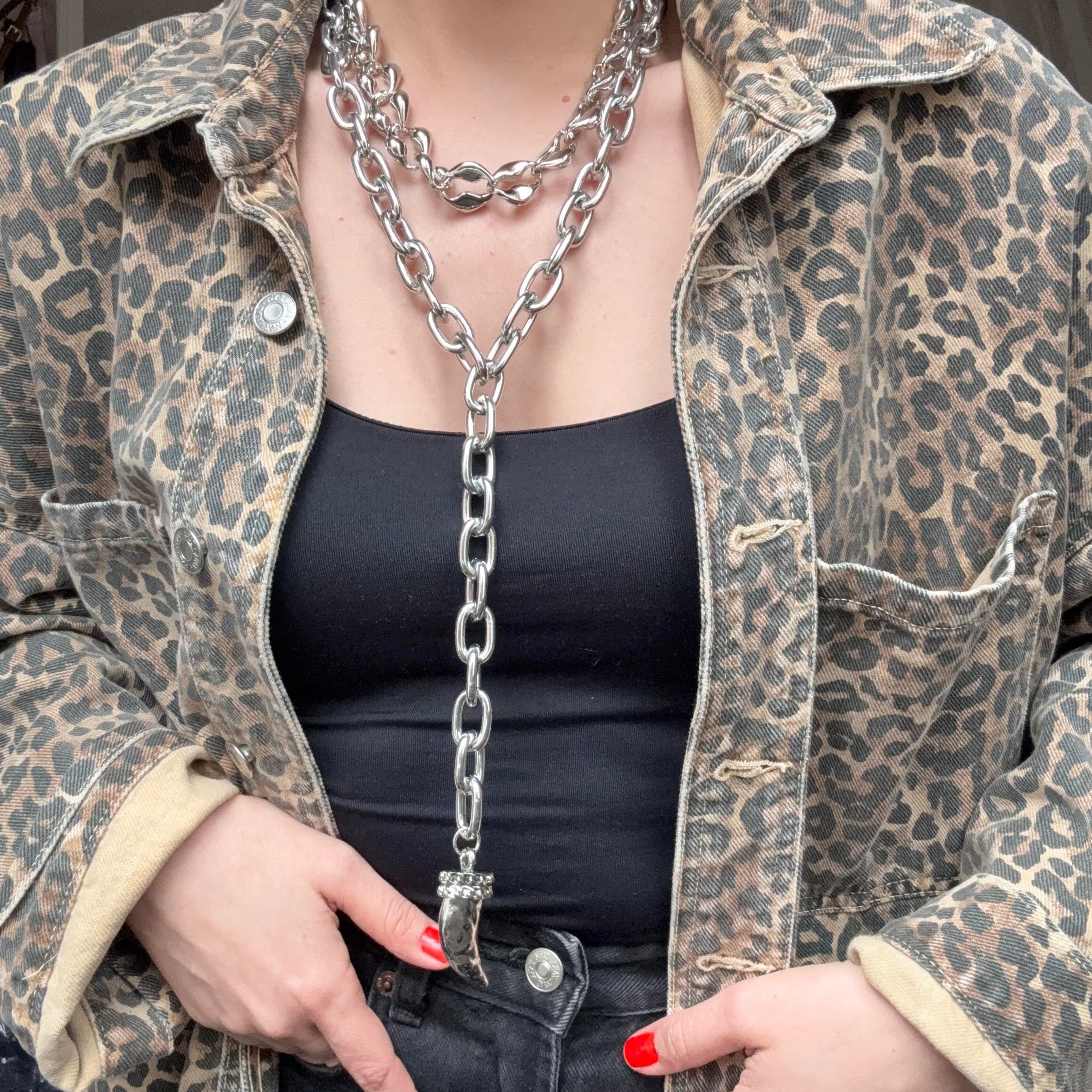 Marka Zincir Boynuz Kolye