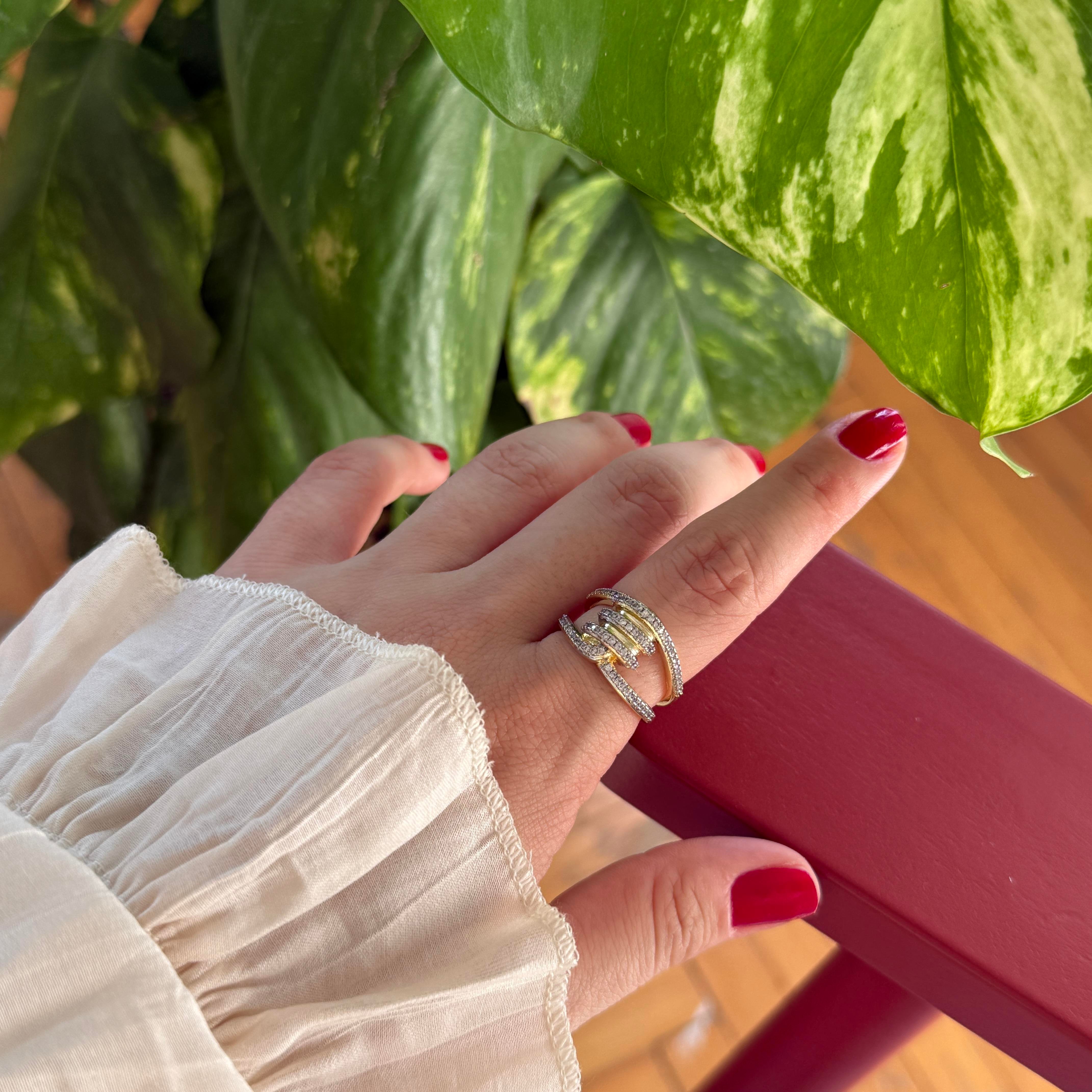 Mix Taşlı Düğüm Yüzük