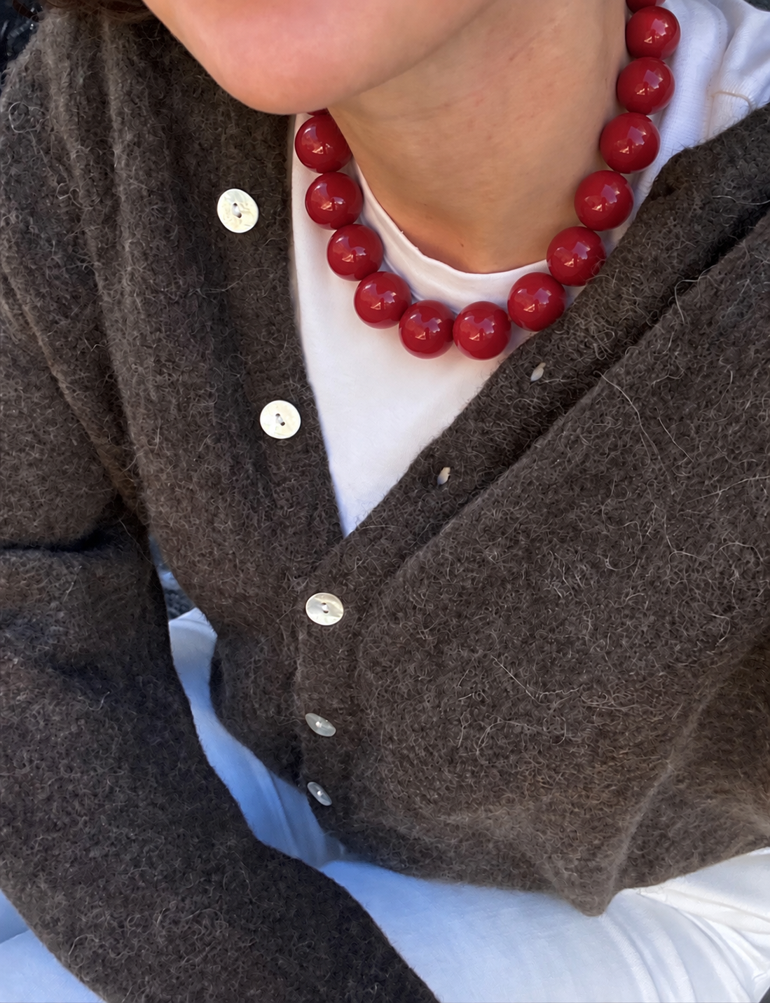 Onyx Kolye Bordo