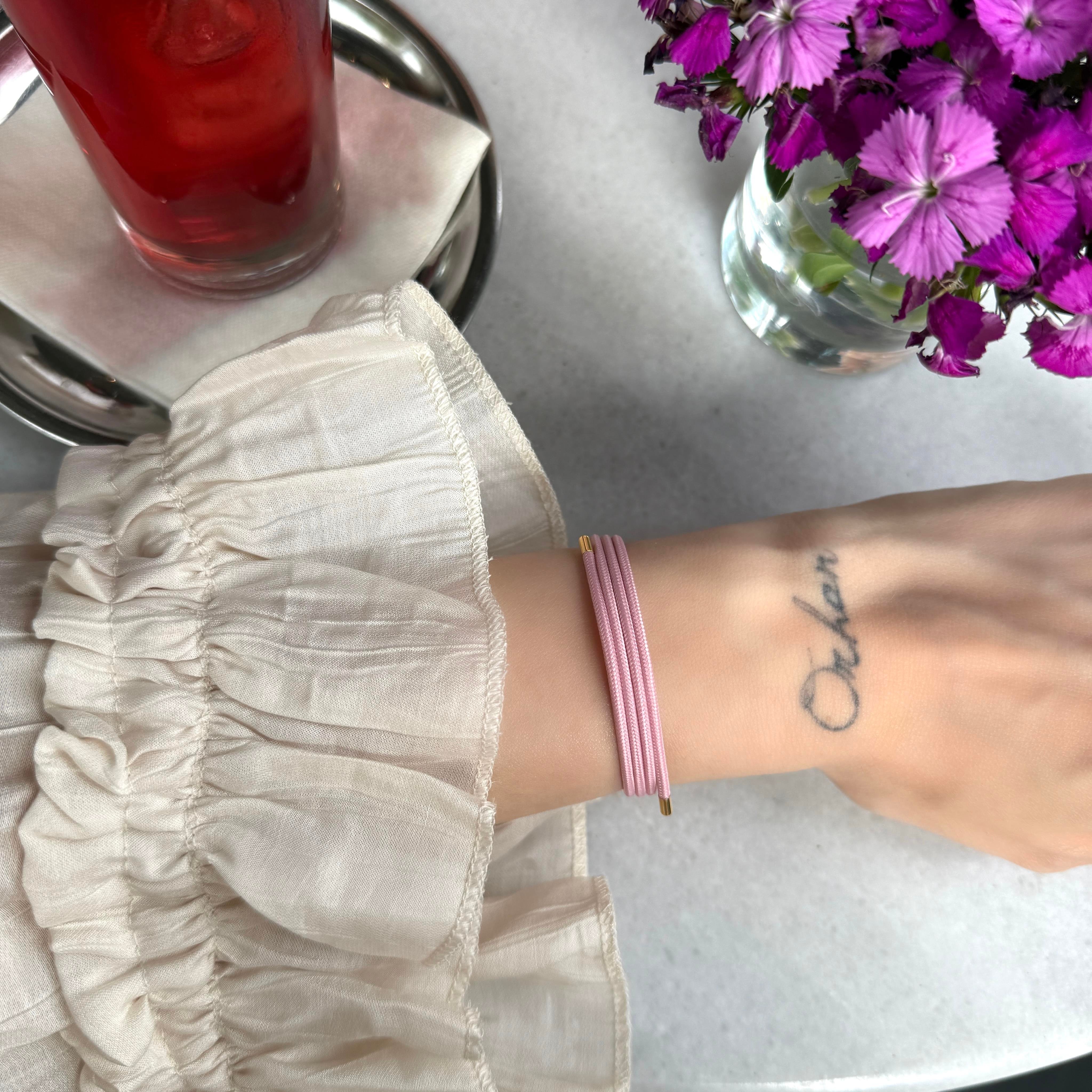 Pembe Mıknatıslı Bileklik&Halhal