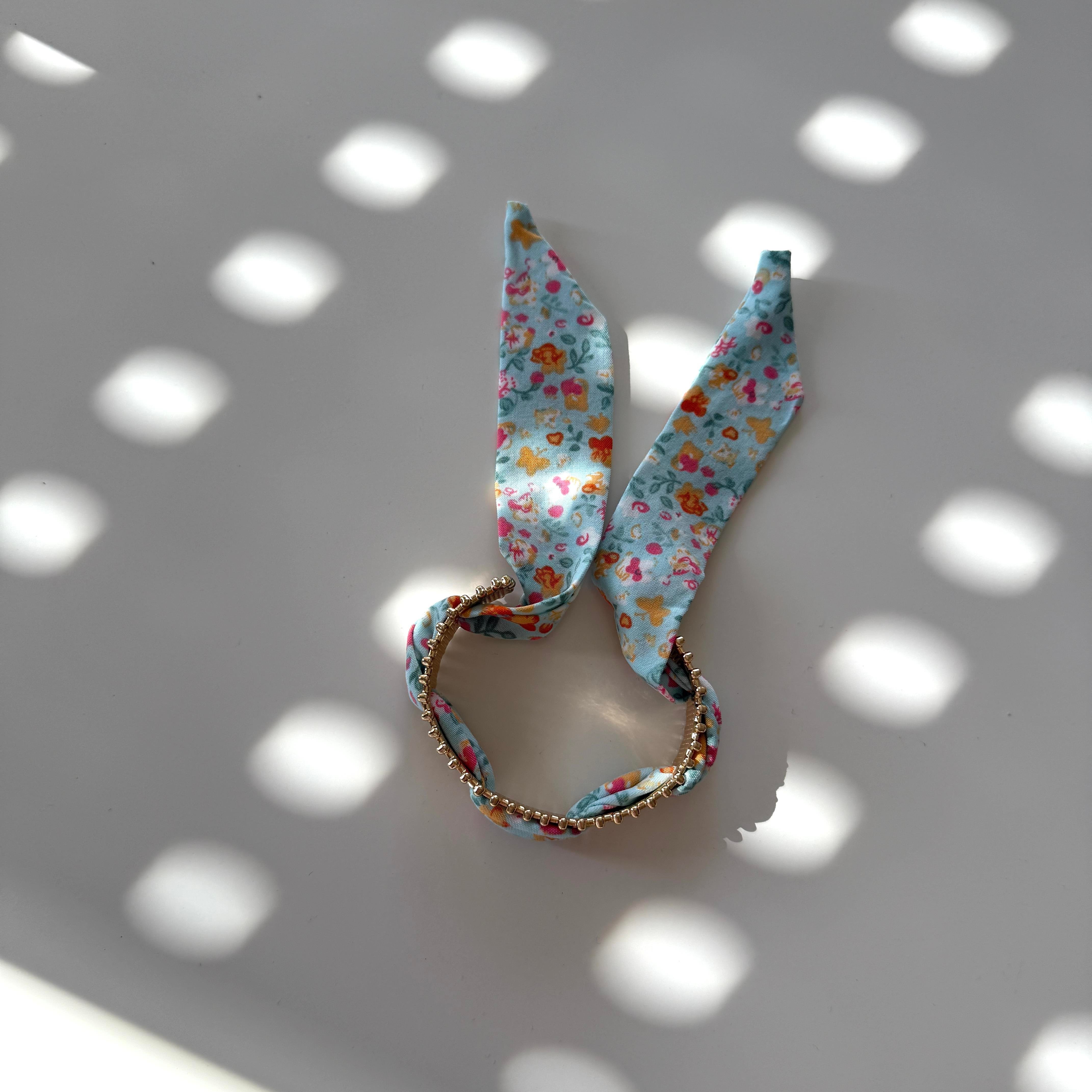 Renkli Çiçekli Fular Bilezik