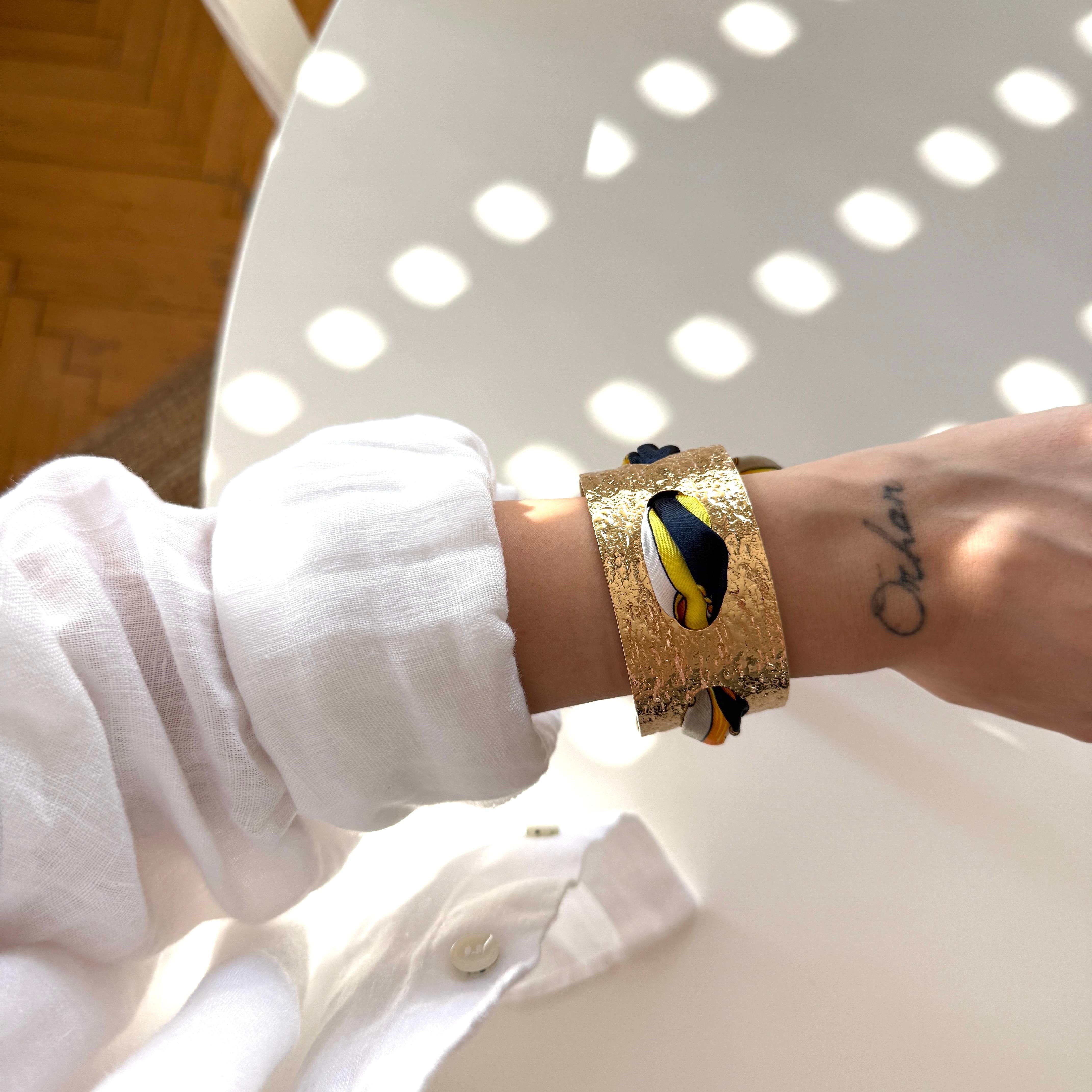 Renkli Desenli Fular Bilezik