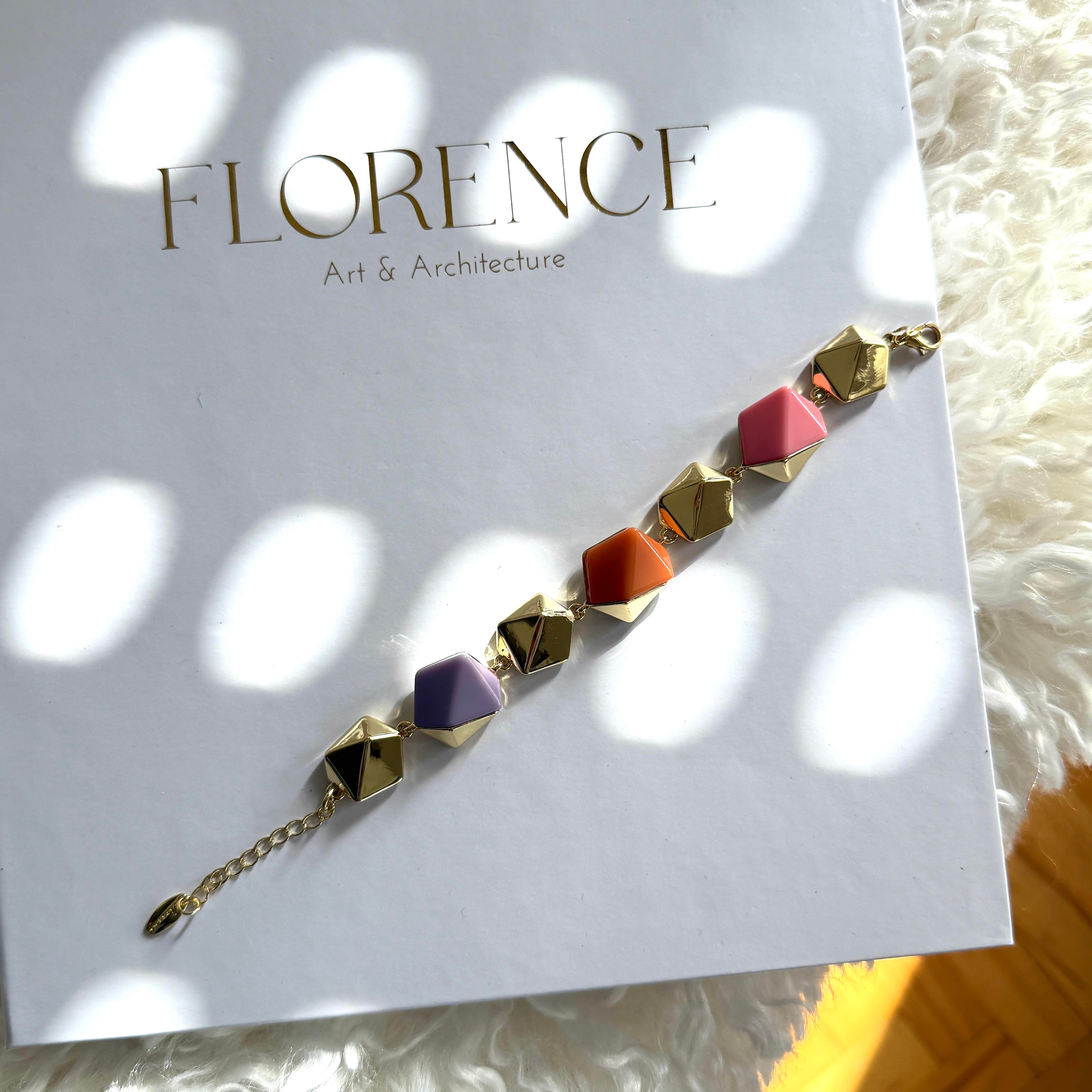 Renkli Mineli Tasarım Bileklik