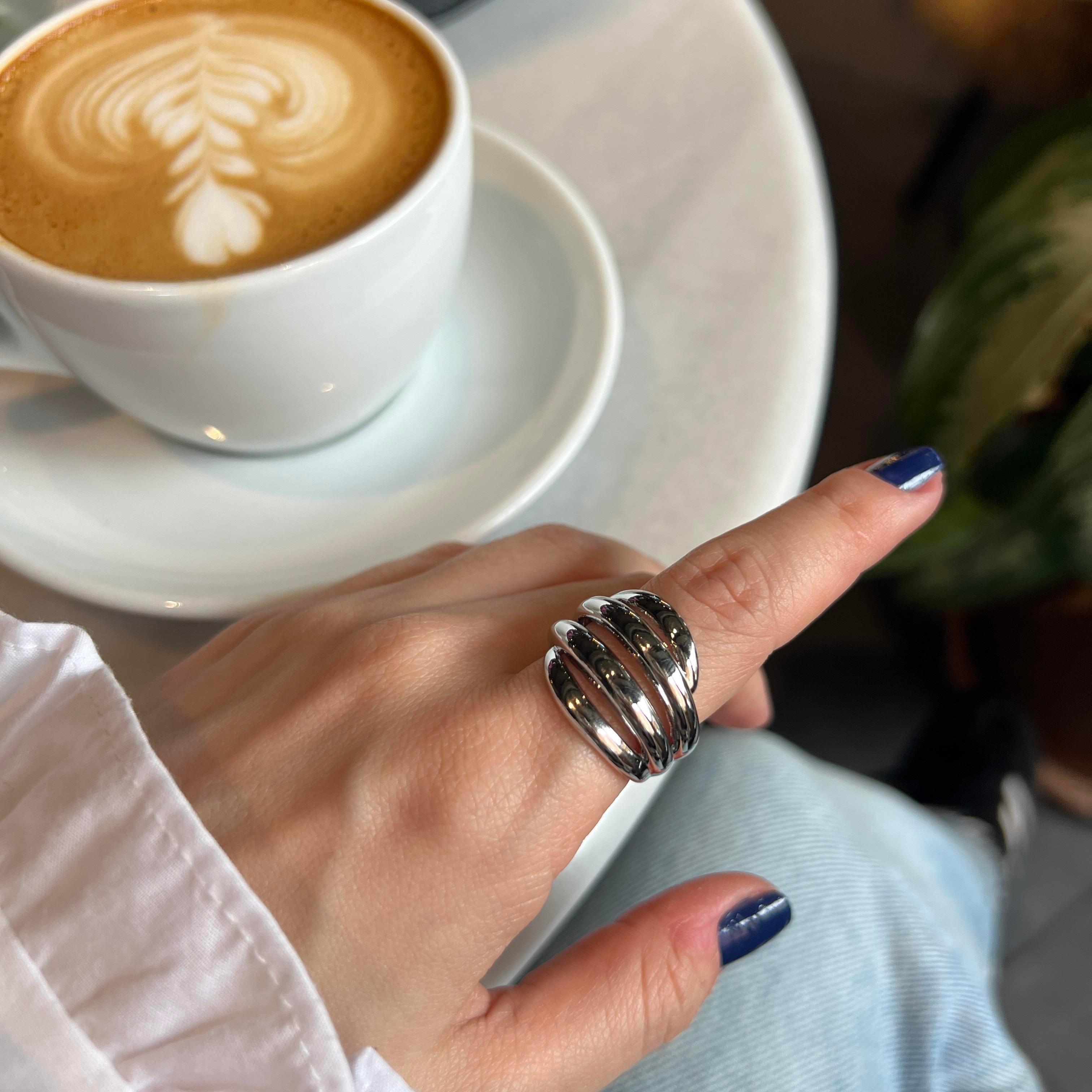 Silver 4 Bombe Yüzük