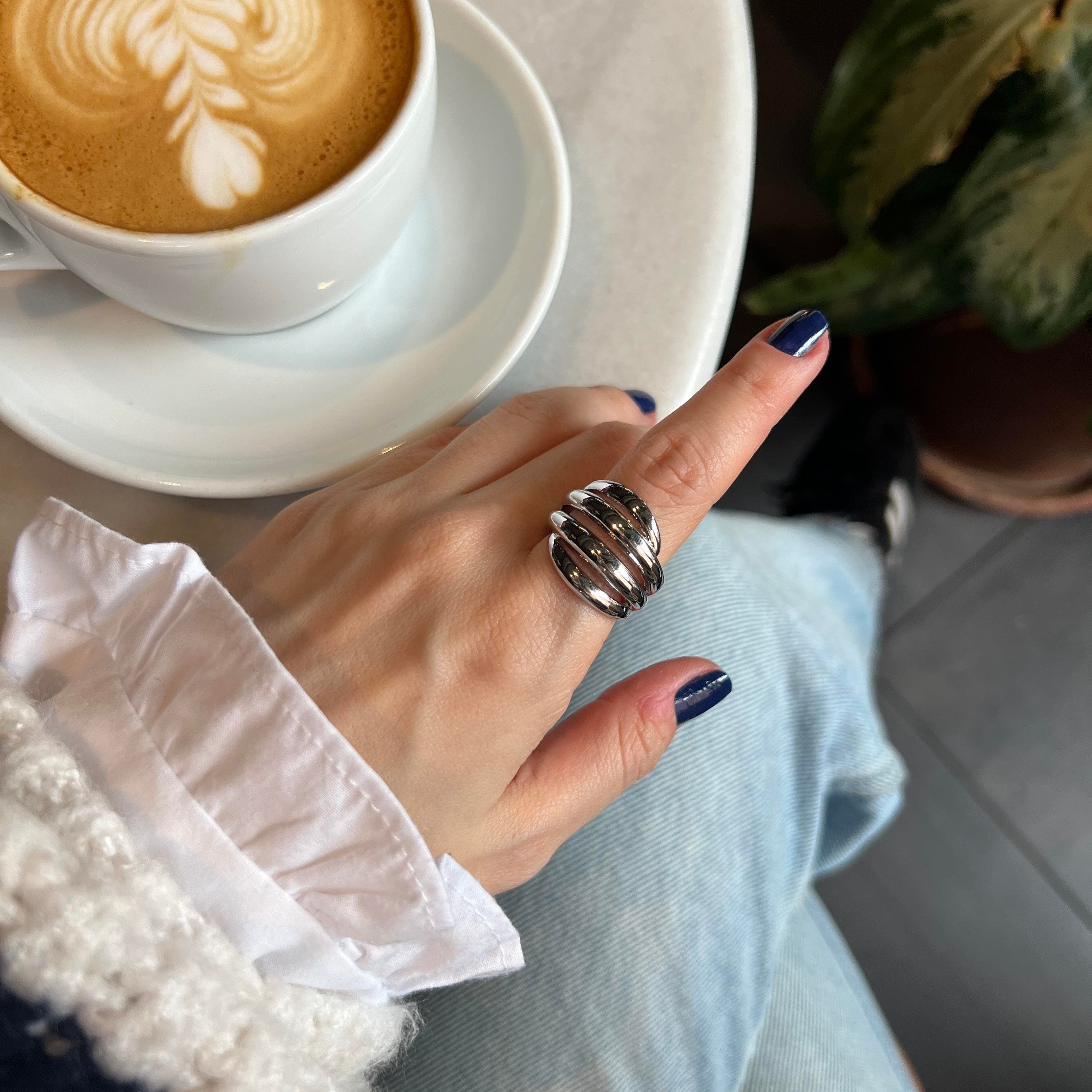 Silver 4 Bombe Yüzük