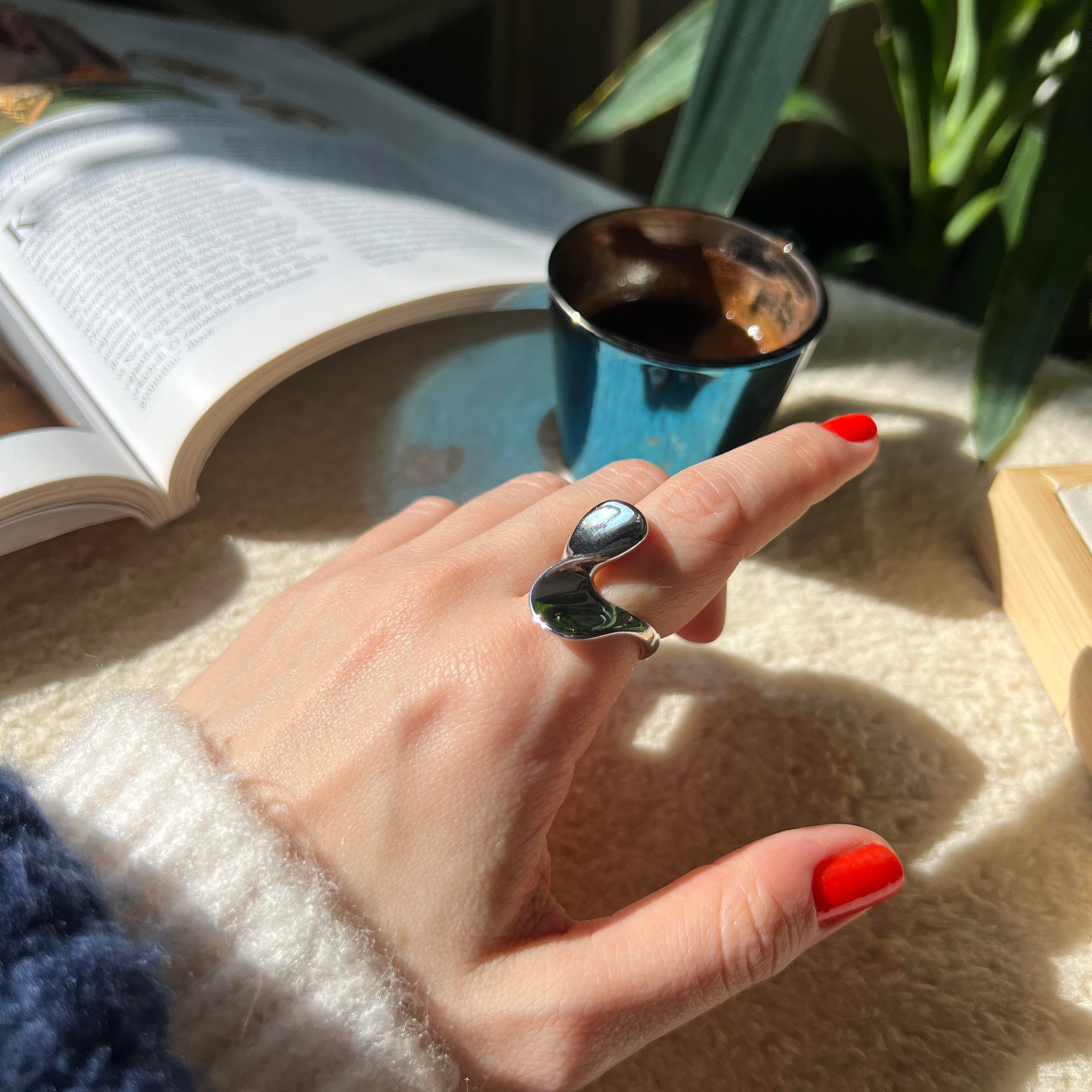 Silver Asimetrik Yüzük