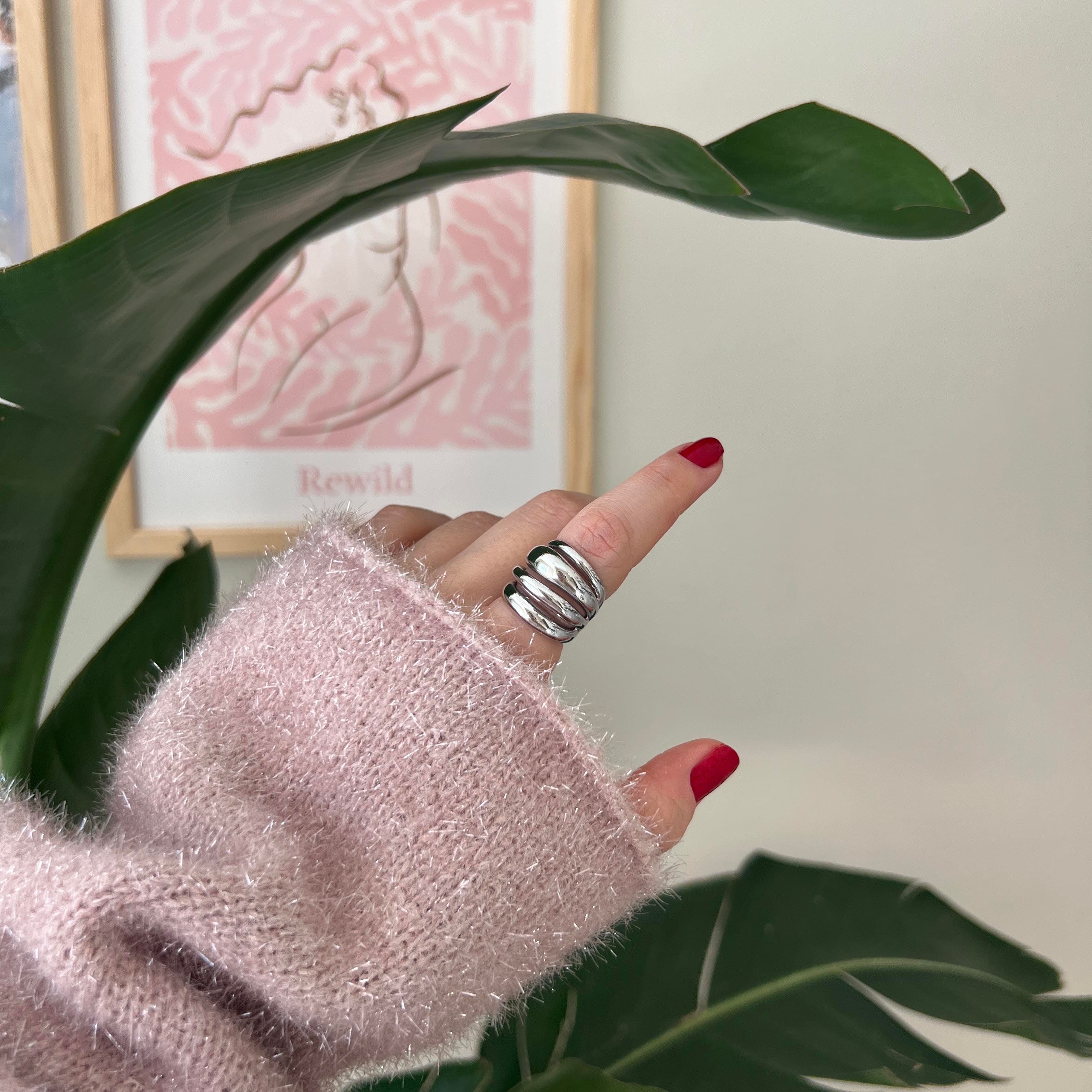 Silver Bombeli Yüzük