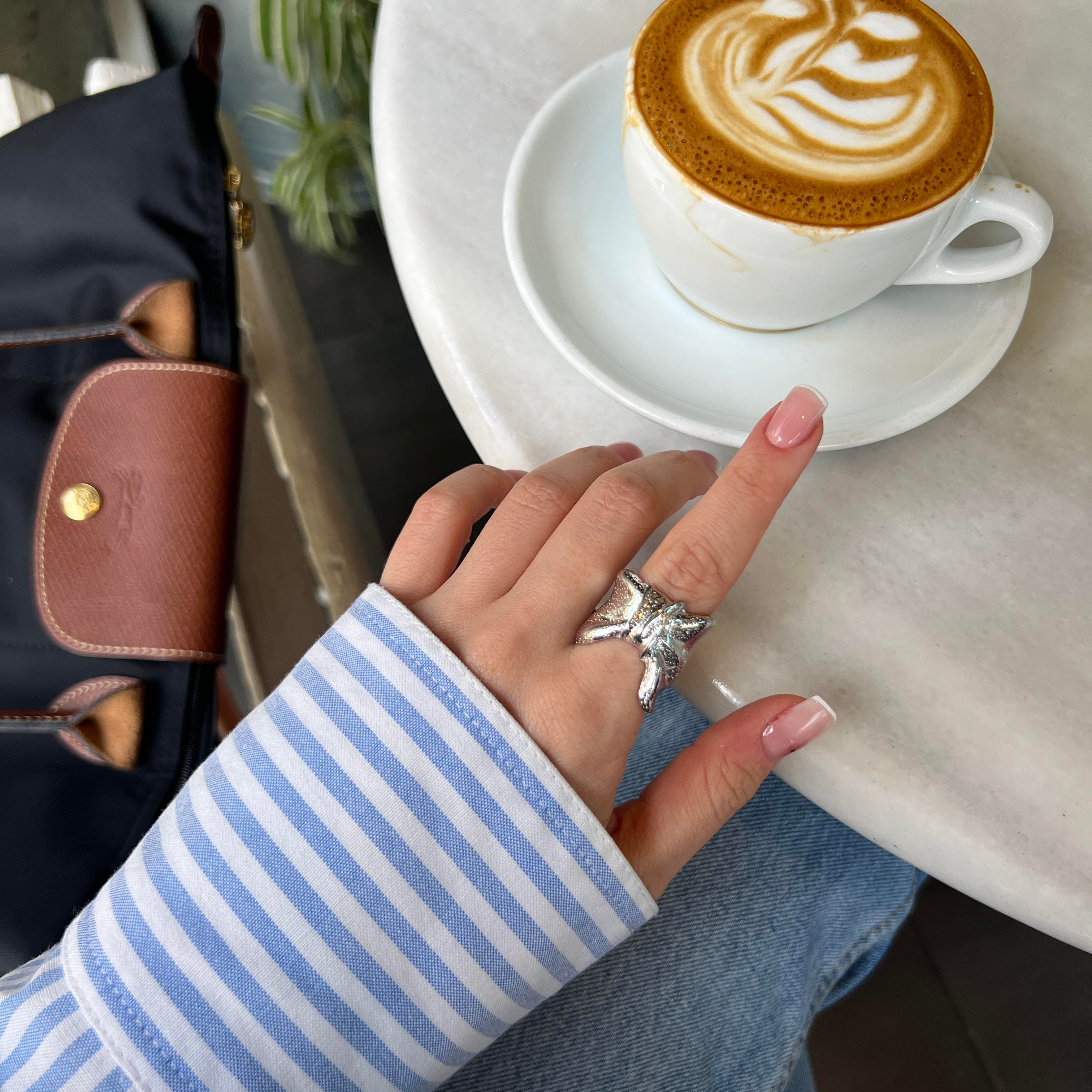 Silver Büyük Fiyonk Yüzük