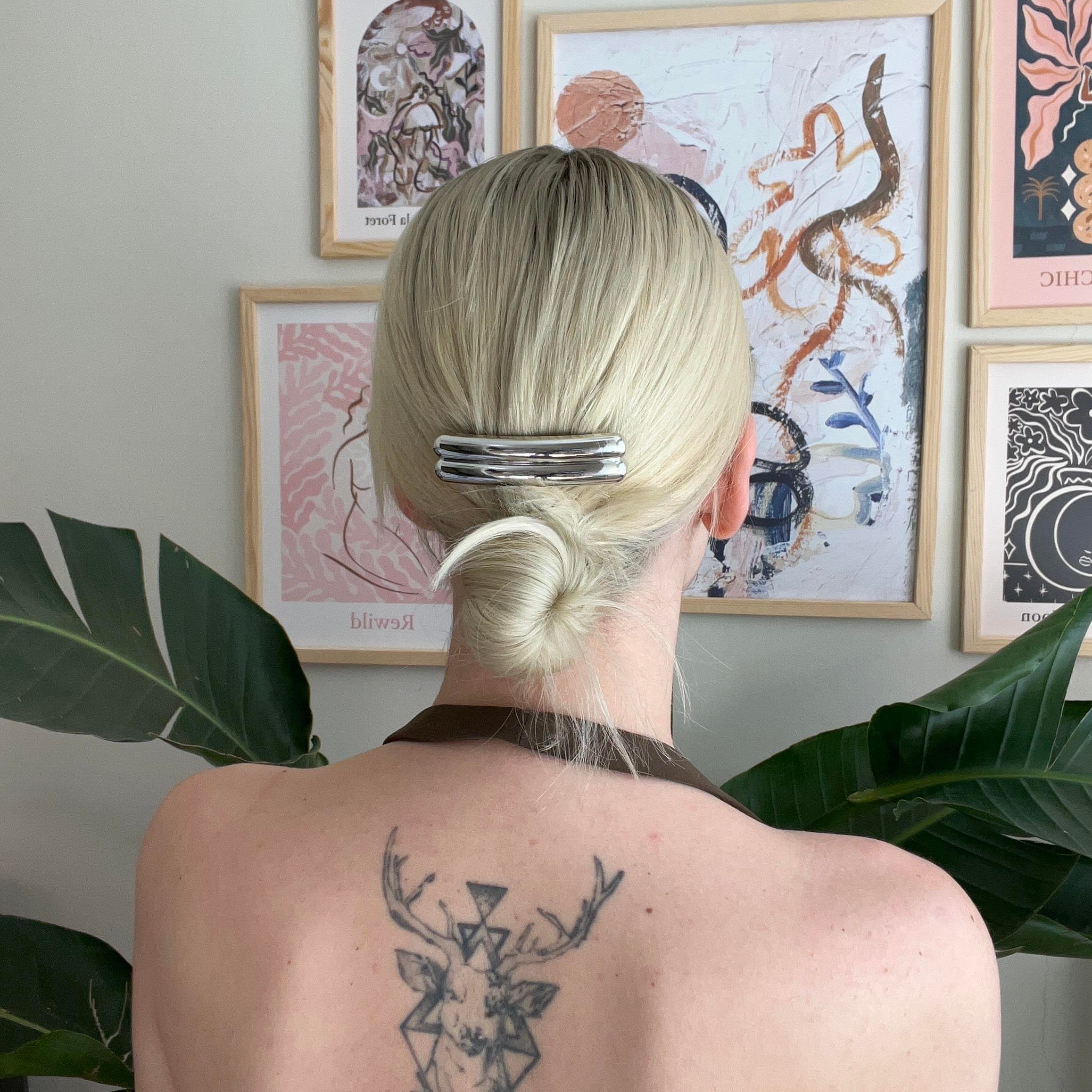 Silver Çift Bombe Otomatik Toka