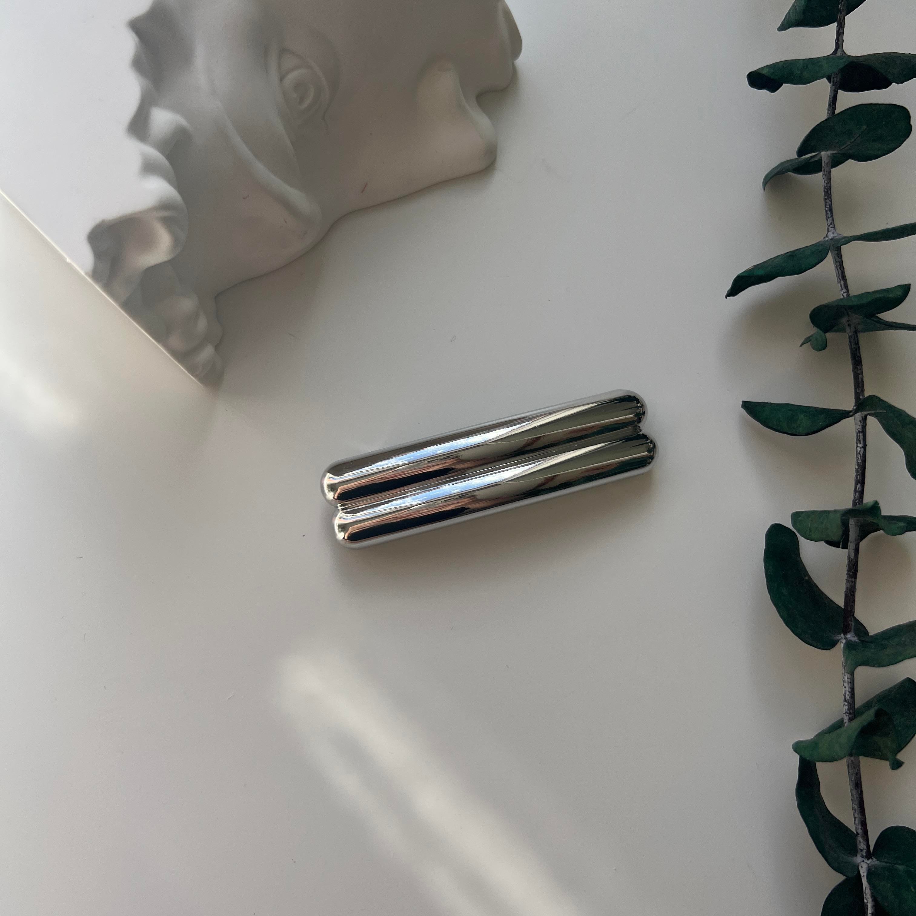 Silver Çift Bombe Otomatik Toka