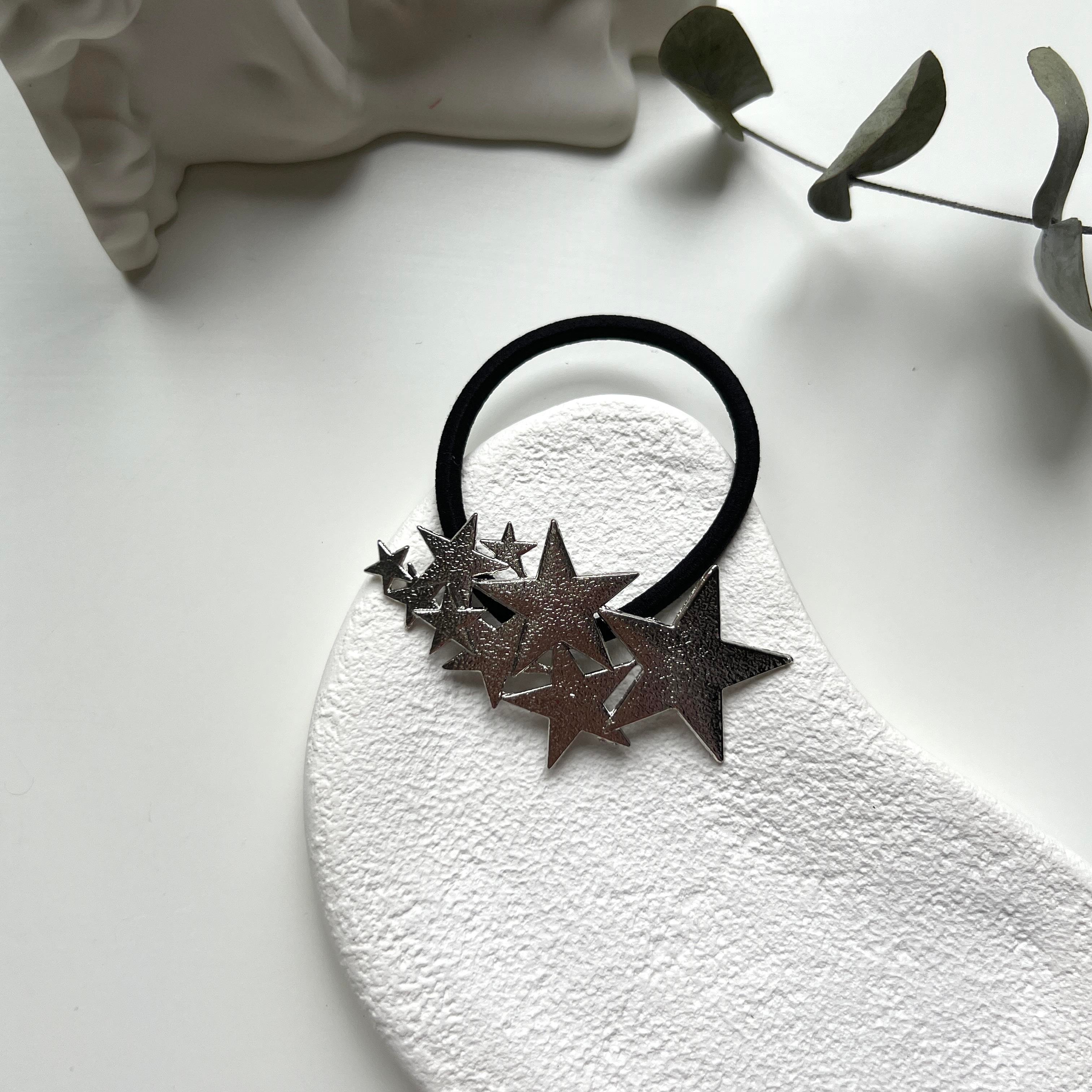 Silver Çoklu Yıldız Lastik Toka