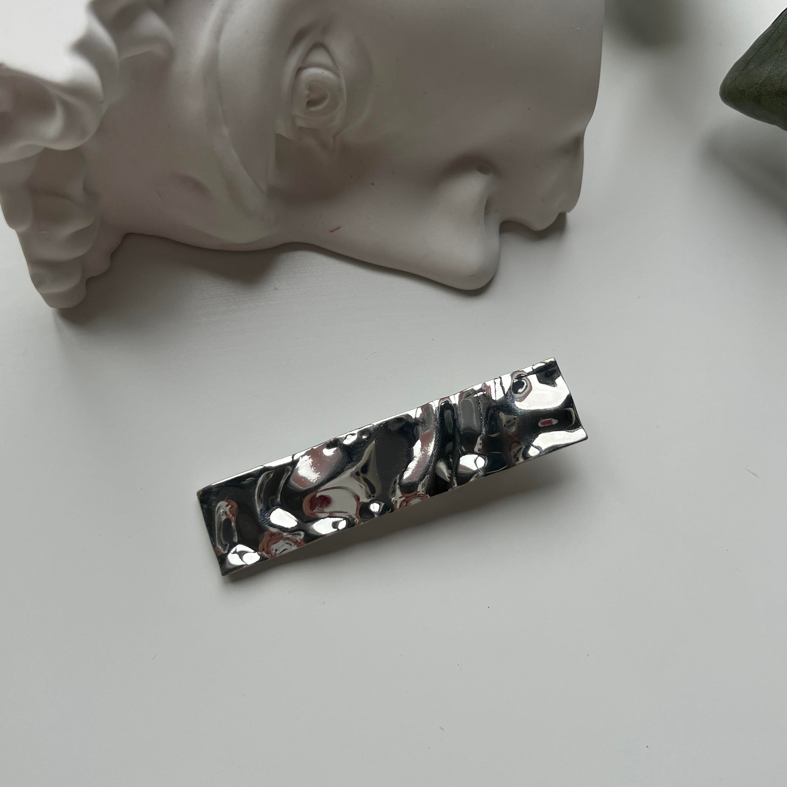 Silver Dalgalı Yan Toka