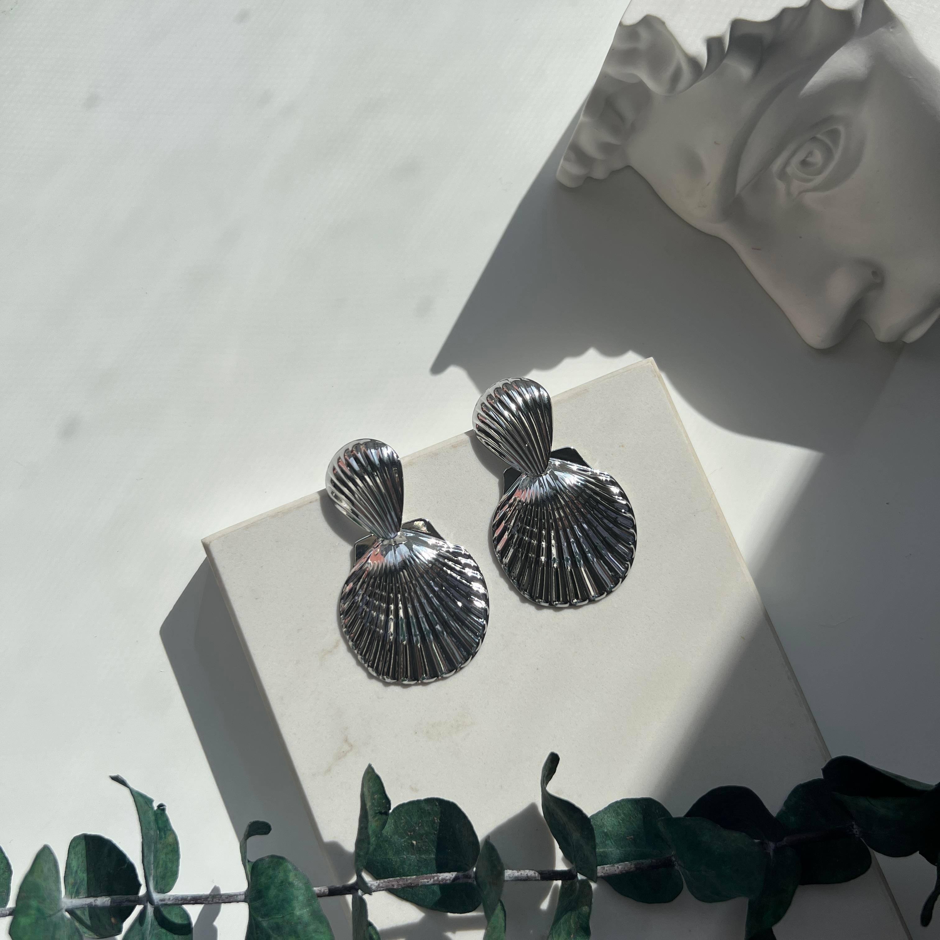 Silver Deniz Kabuğu Küpe