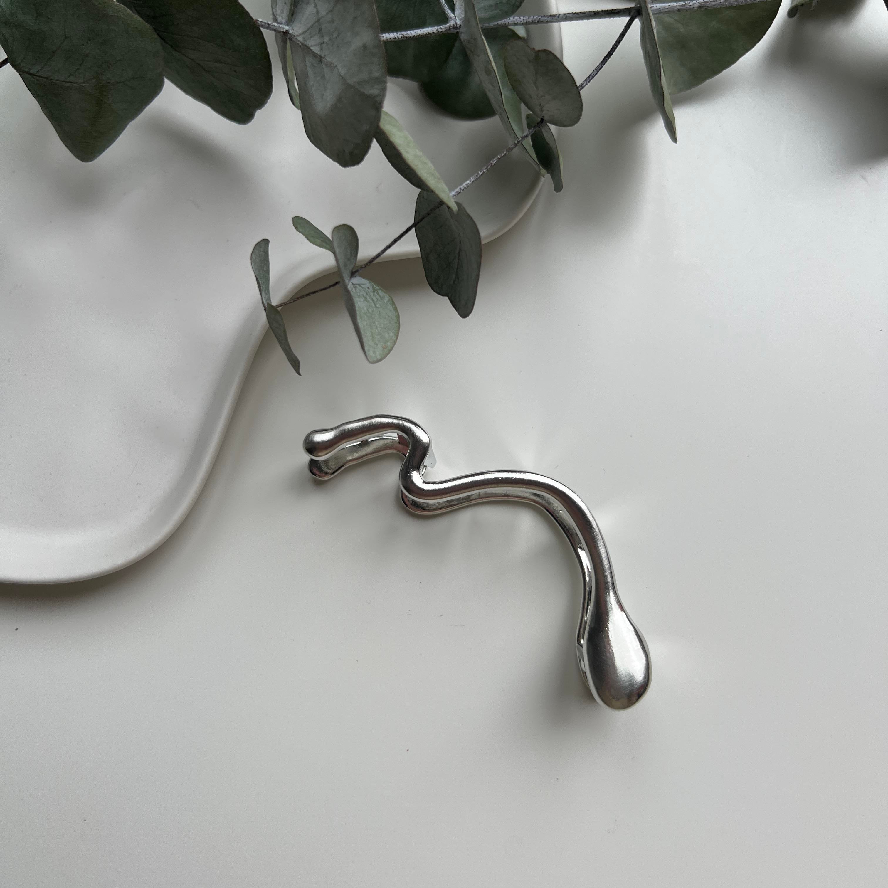 Silver İnce Yılan Toka