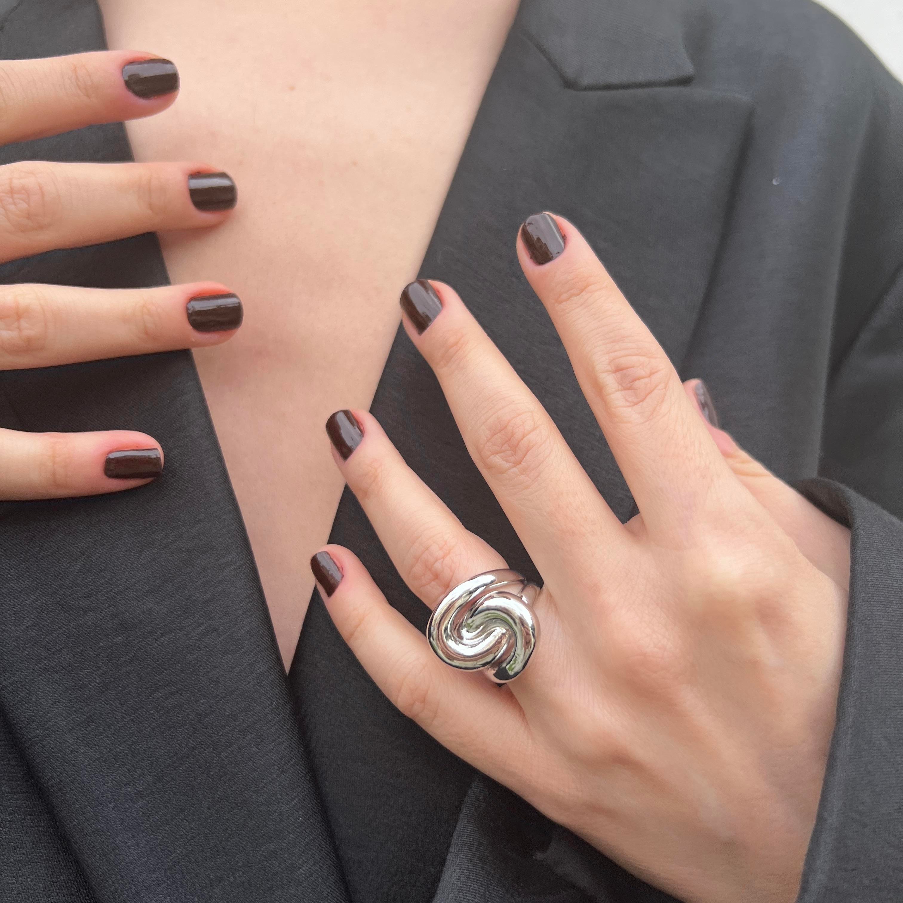 Silver Kalın Düğüm Yüzük