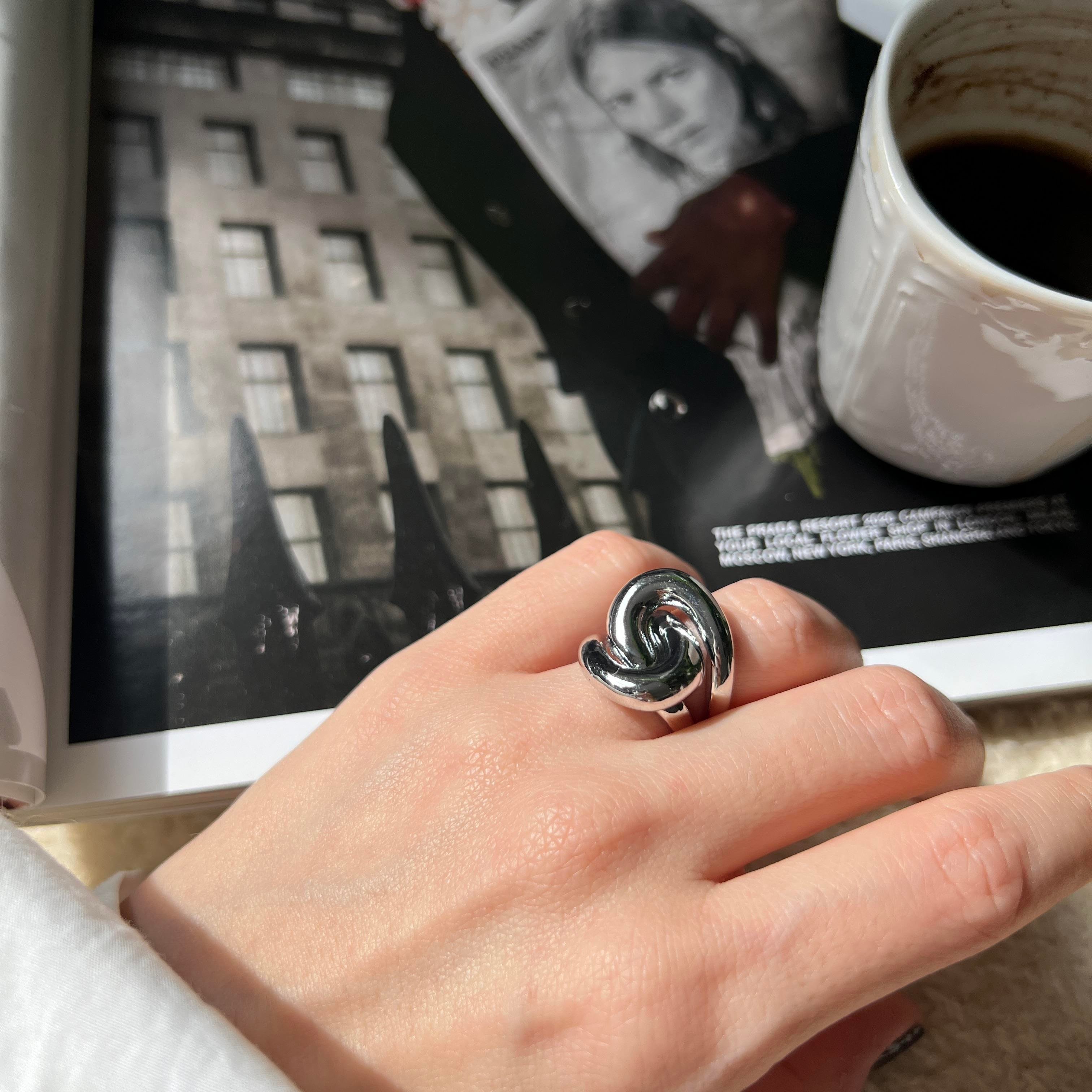 Silver Kalın Düğüm Yüzük